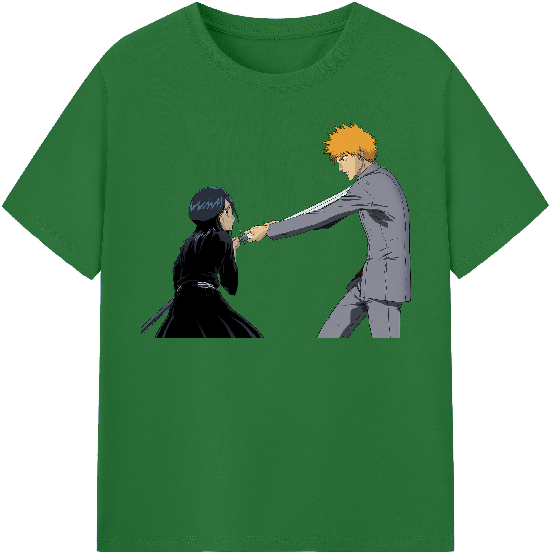 （画像用） ブリーチ 朽木ルキア BLEACH Kuchiki Rukia 綿100％半袖Tシャツ（フロントプリント）