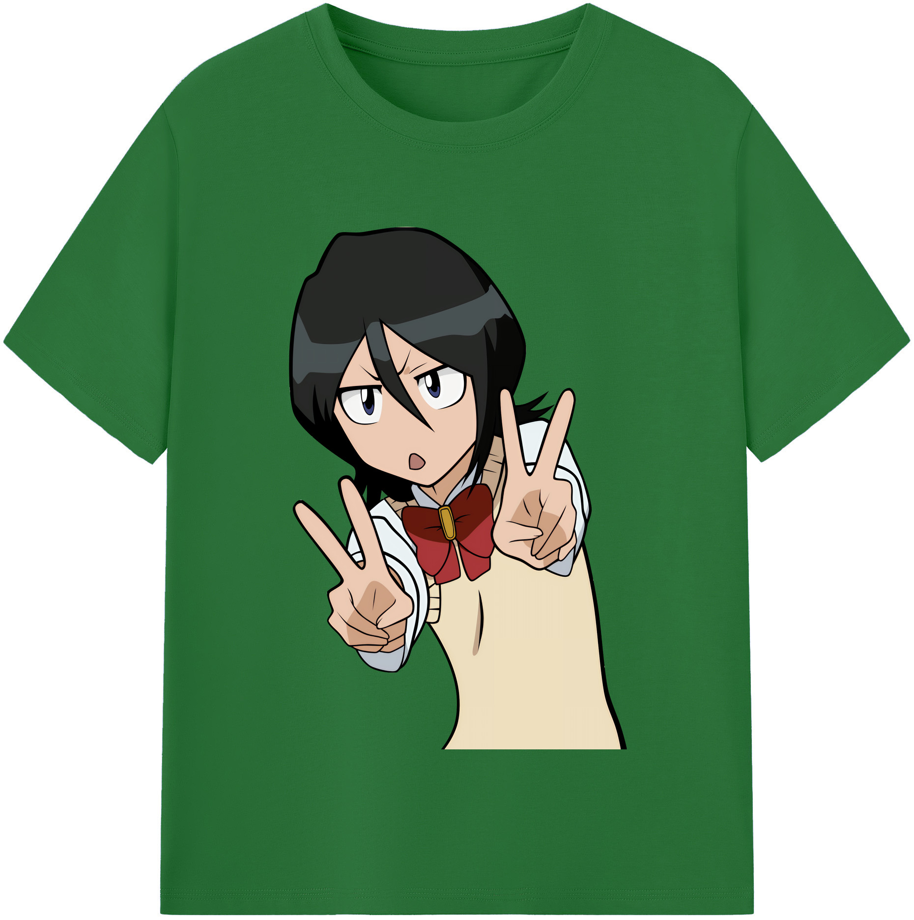 （画像用） ブリーチ 朽木ルキア BLEACH Kuchiki Rukia 綿100％半袖Tシャツ（フロントプリント）