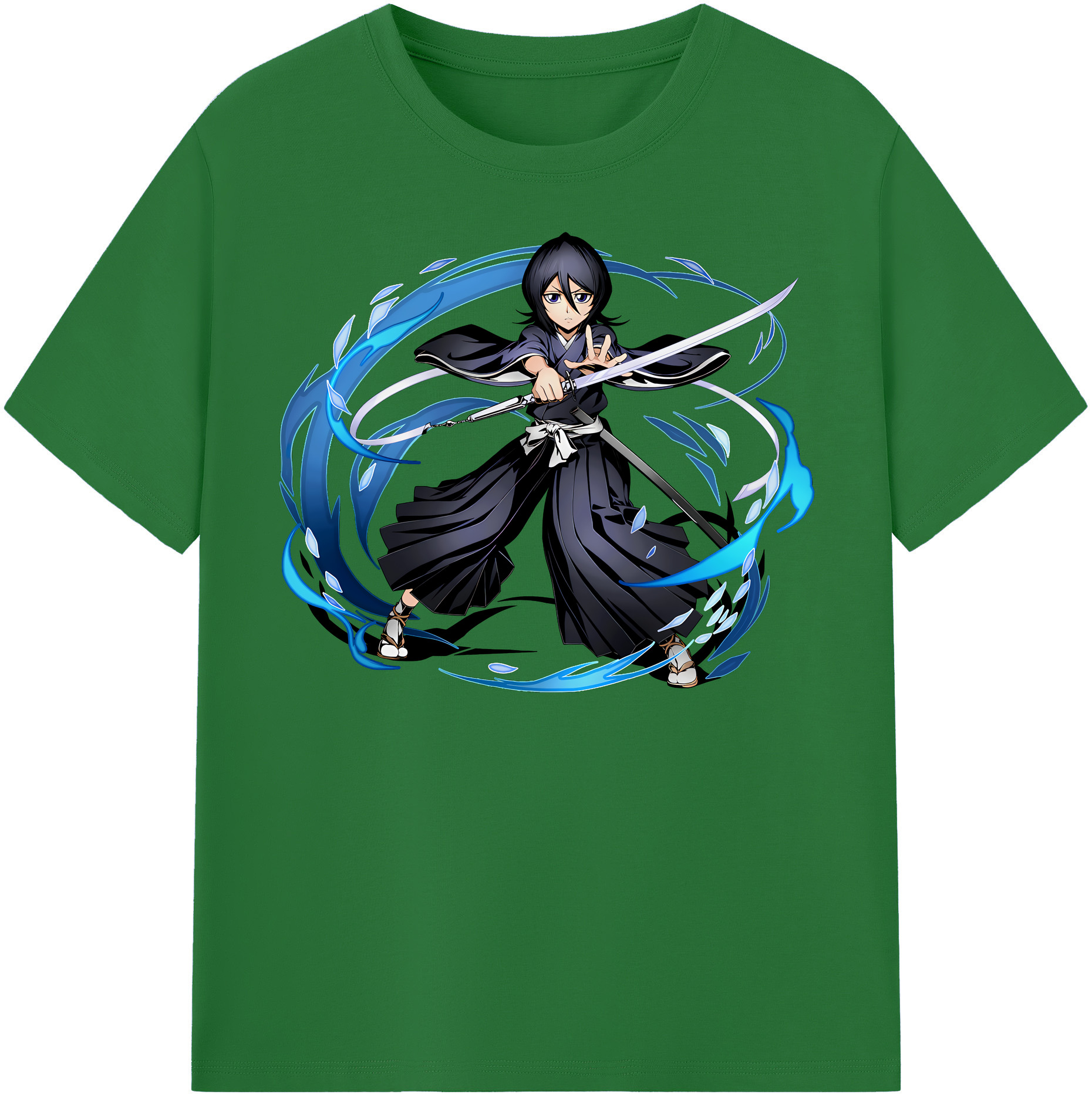 （画像用） ブリーチ 朽木ルキア BLEACH Kuchiki Rukia 綿100％半袖Tシャツ（フロントプリント）
