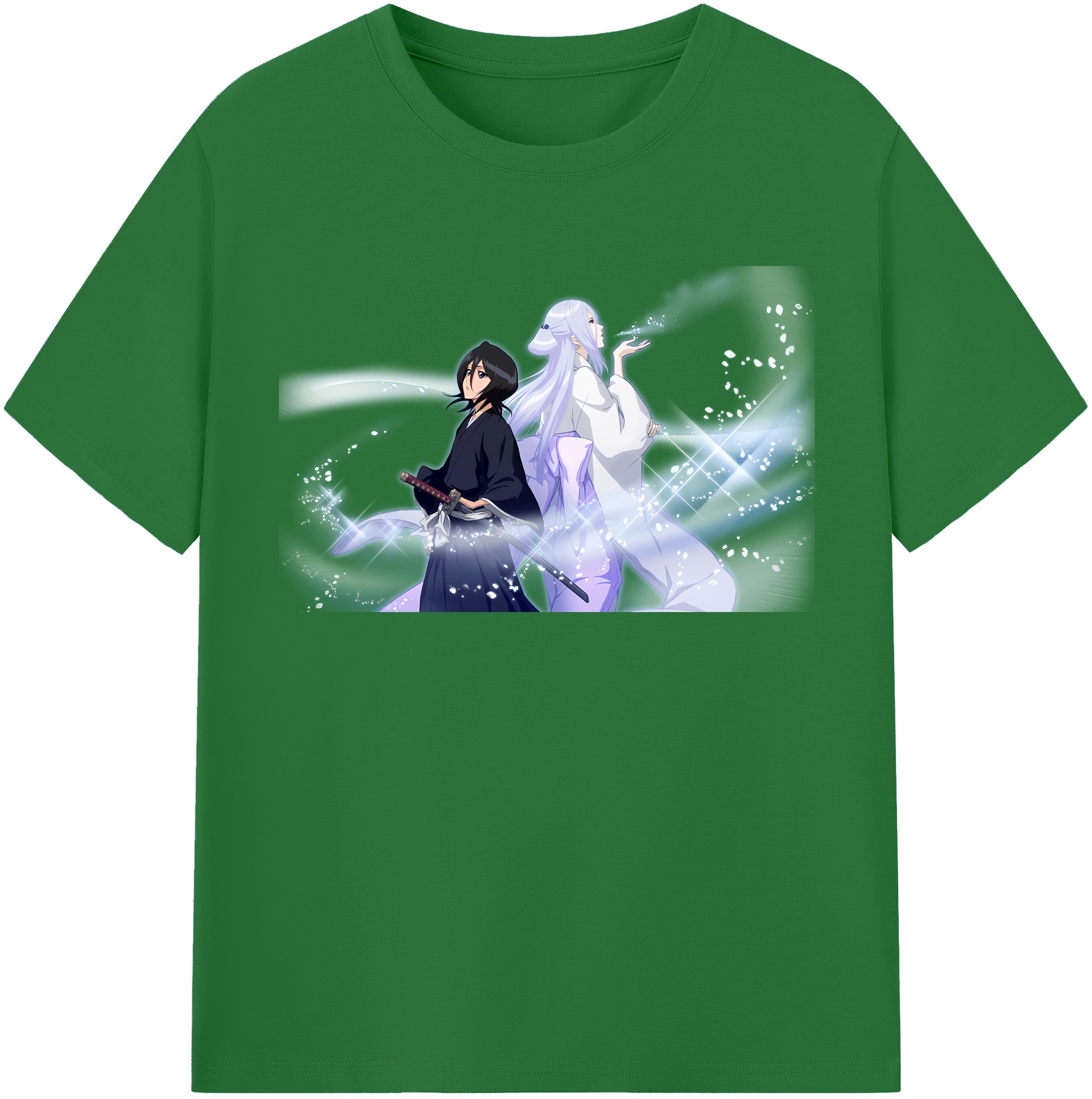 （画像用） ブリーチ 朽木ルキア BLEACH Kuchiki Rukia 綿100％半袖Tシャツ（フロントプリント）