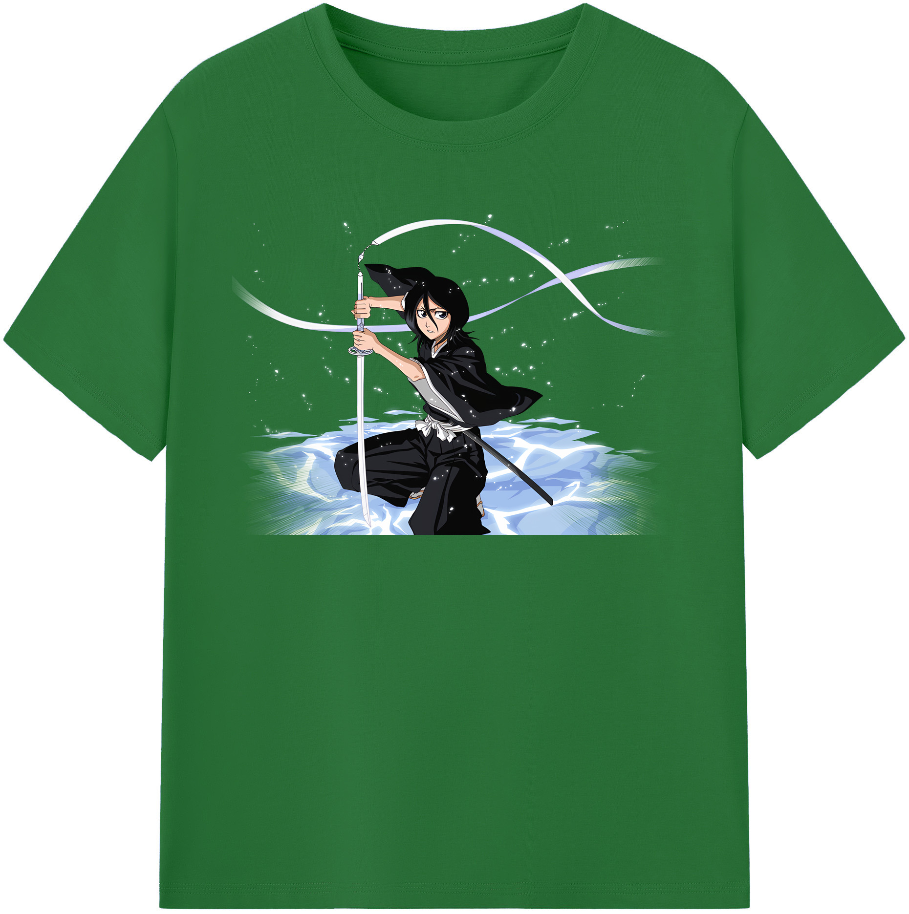 （画像用） ブリーチ 朽木ルキア BLEACH Kuchiki Rukia 綿100％半袖Tシャツ（フロントプリント）