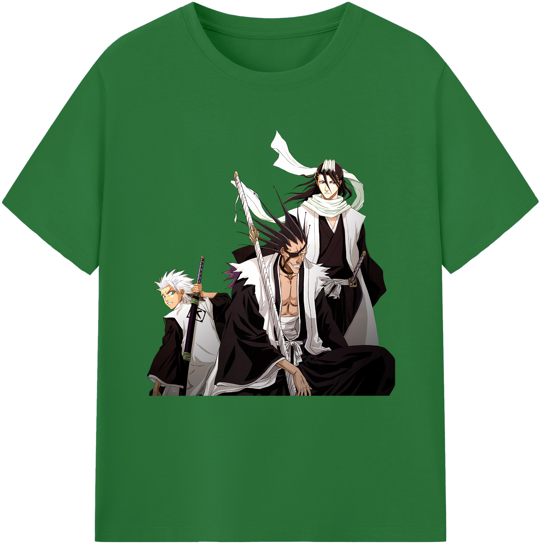 （画像用） ブリーチ ざらき けんぱち BLEACH Zaraki Kenpachi 綿100％半袖Tシャツ（フロントプリント）