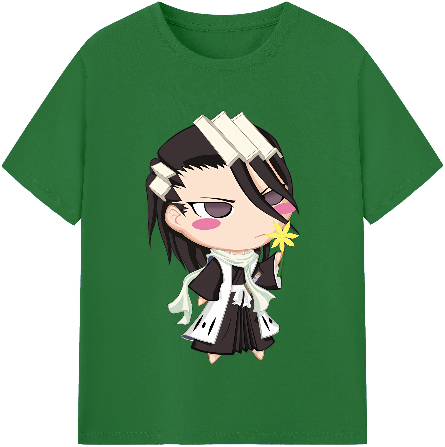 （画像用） ブリーチ くちき びゃくや BLEACH Kuchiki Byakuya 綿100％半袖Tシャツ（フロントプリント）