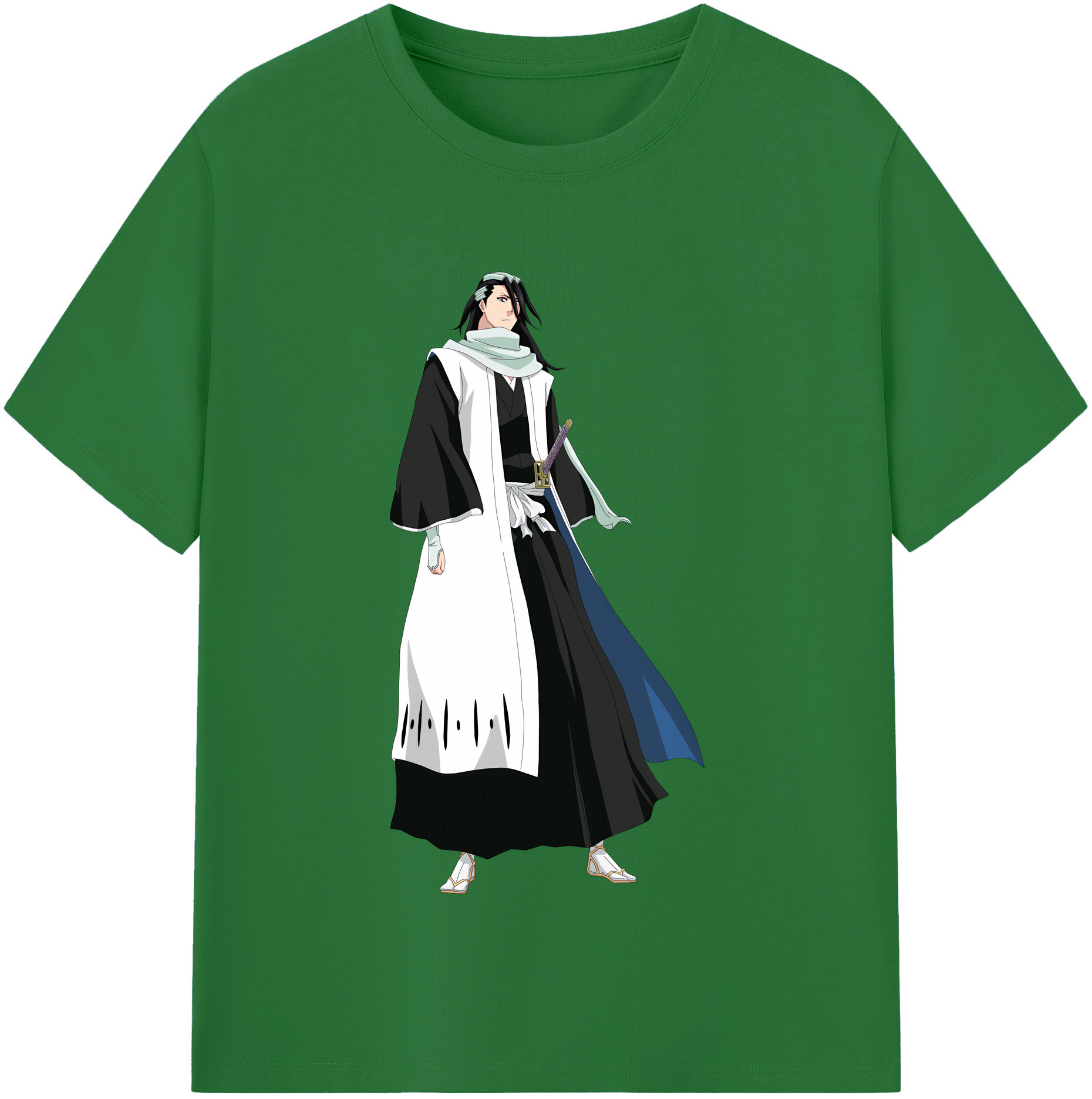 （画像用） ブリーチ くちき びゃくや BLEACH Kuchiki Byakuya 綿100％半袖Tシャツ（フロントプリント）