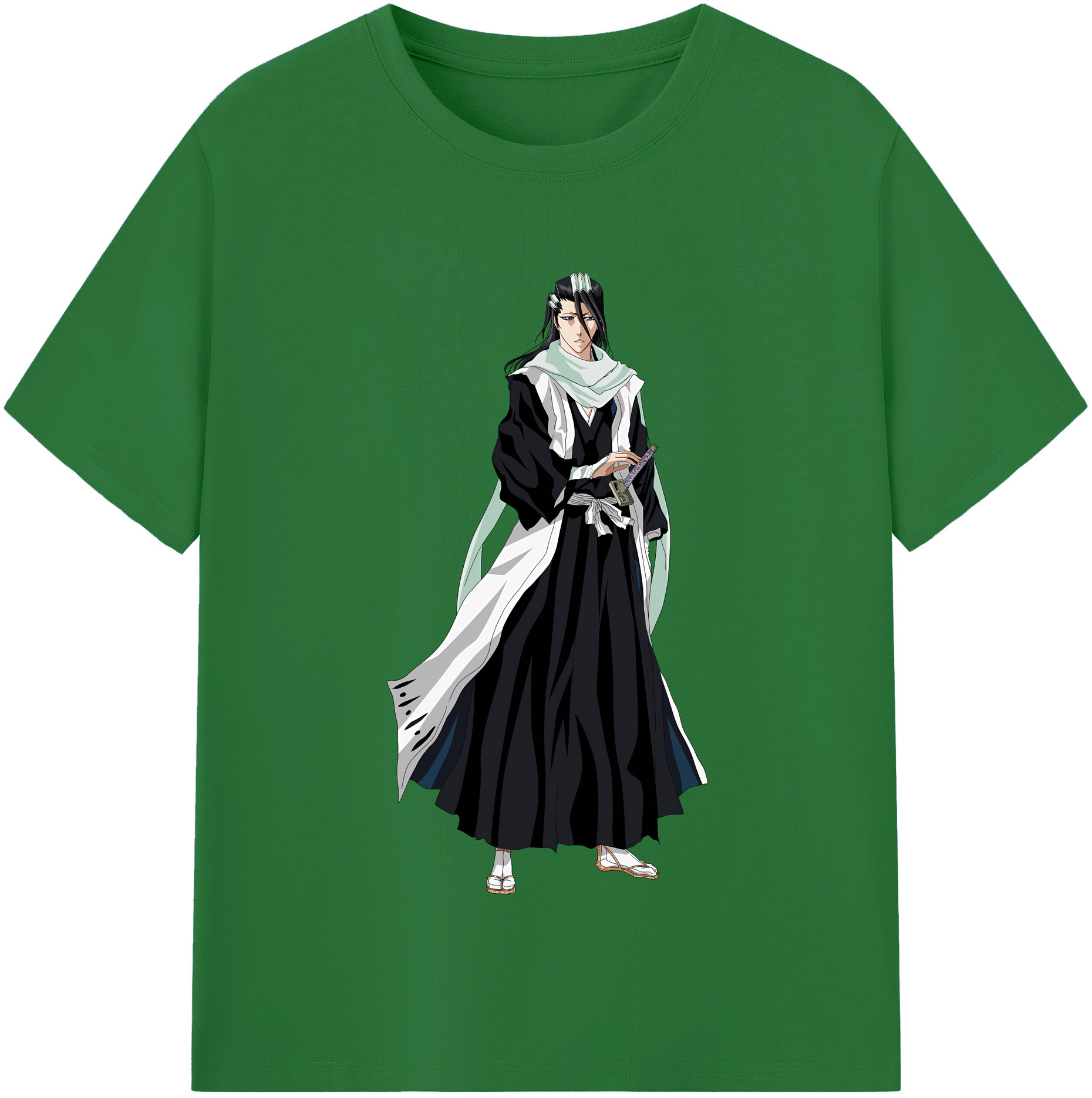 （画像用） ブリーチ くちき びゃくや BLEACH Kuchiki Byakuya 綿100％半袖Tシャツ（フロントプリント）
