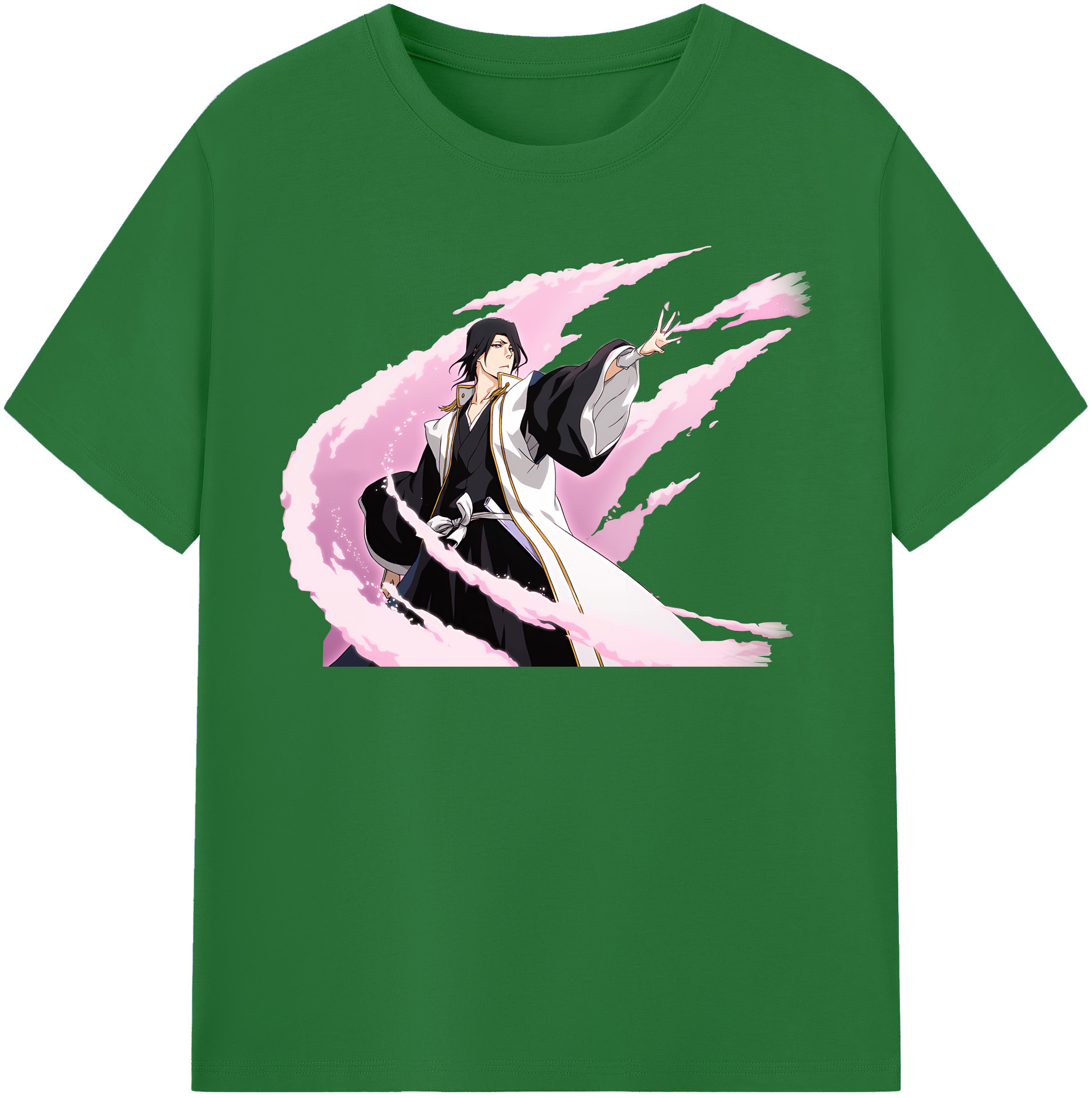 （画像用） ブリーチ くちき びゃくや BLEACH Kuchiki Byakuya 綿100％半袖Tシャツ（フロントプリント）