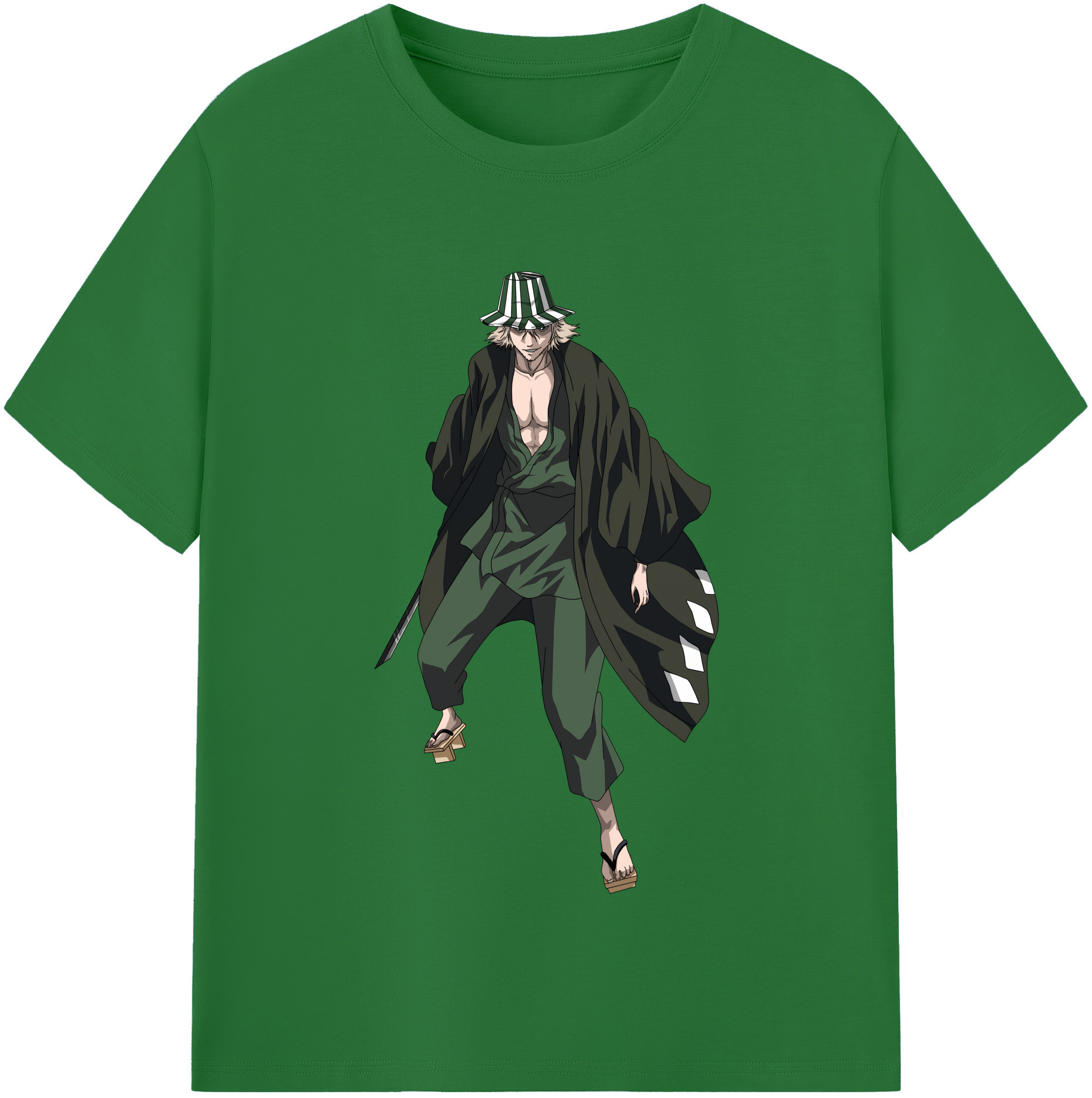 （画像用） "ブリーチ 浦原 喜助（うらはら きすけ） BLEACH Urahara Kisuke " 綿100％半袖Tシャツ（フロントプリント）