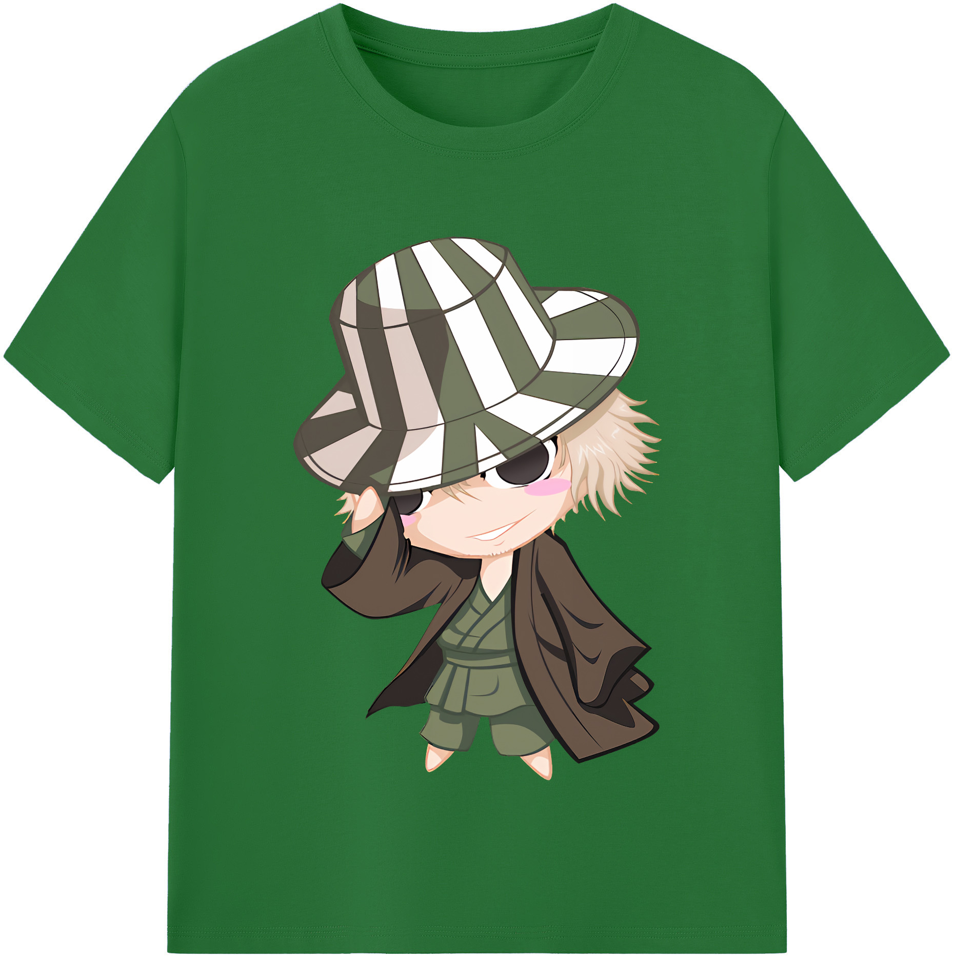 （画像用） "ブリーチ 浦原 喜助（うらはら きすけ） BLEACH Urahara Kisuke " 綿100％半袖Tシャツ（フロントプリント）