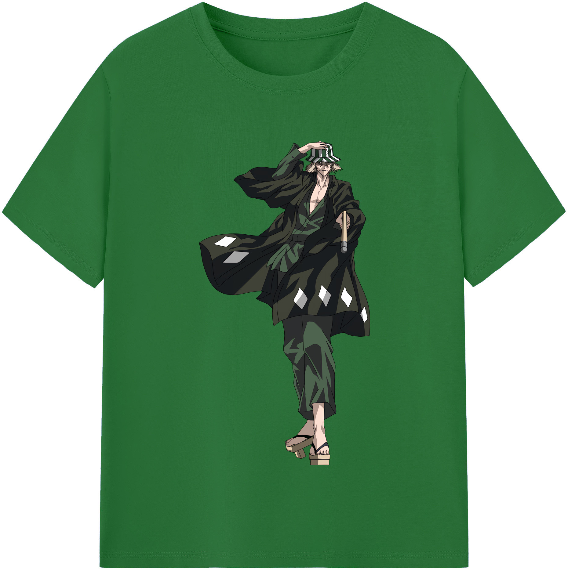 （画像用） "ブリーチ 浦原 喜助（うらはら きすけ） BLEACH Urahara Kisuke " 綿100％半袖Tシャツ（フロントプリント）