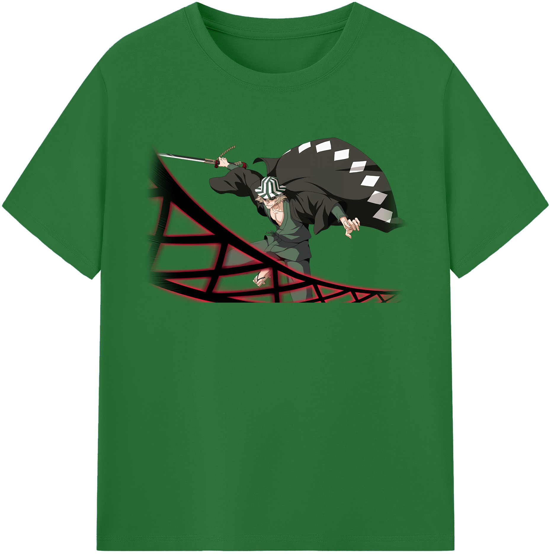 （画像用） "ブリーチ 浦原 喜助（うらはら きすけ） BLEACH Urahara Kisuke " 綿100％半袖Tシャツ（フロントプリント）