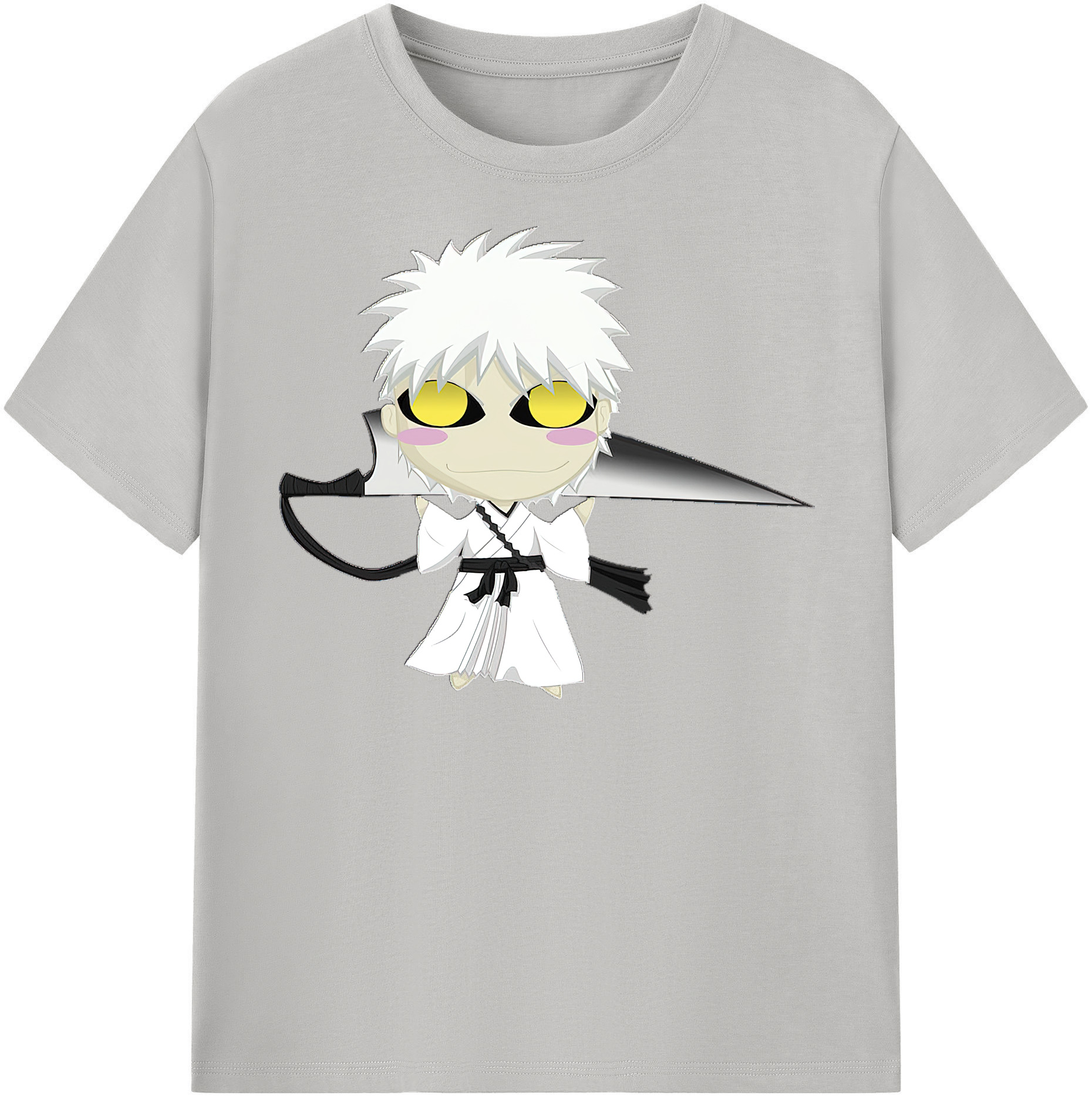 （画像用） ブリーチ 黒崎一護（くろさき いちご）BLEACH Kurosaki Ichigo 綿100％半袖Tシャツ（フロントプリント）