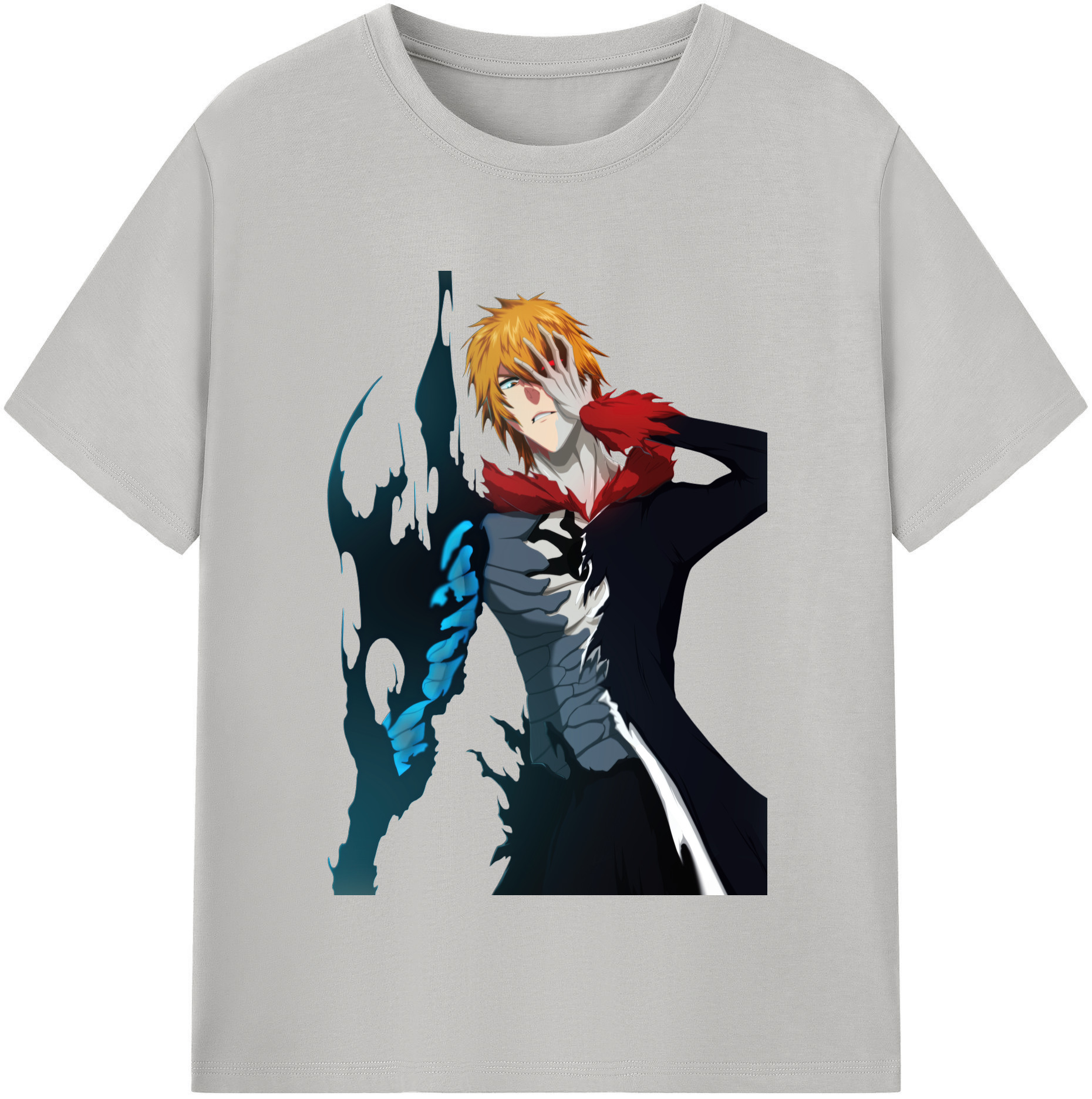 （画像用） ブリーチ 黒崎一護（くろさき いちご）BLEACH Kurosaki Ichigo 綿100％半袖Tシャツ（フロントプリント）