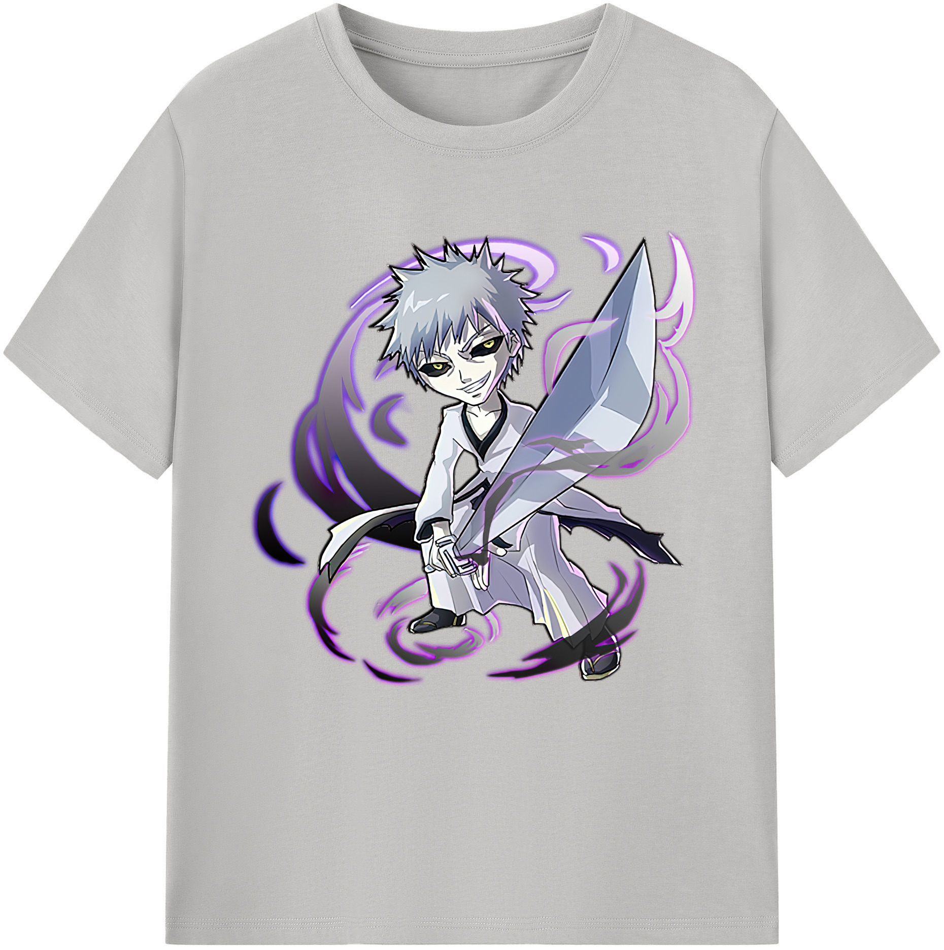 （画像用） ブリーチ 黒崎一護（くろさき いちご）BLEACH Kurosaki Ichigo 綿100％半袖Tシャツ（フロントプリント）