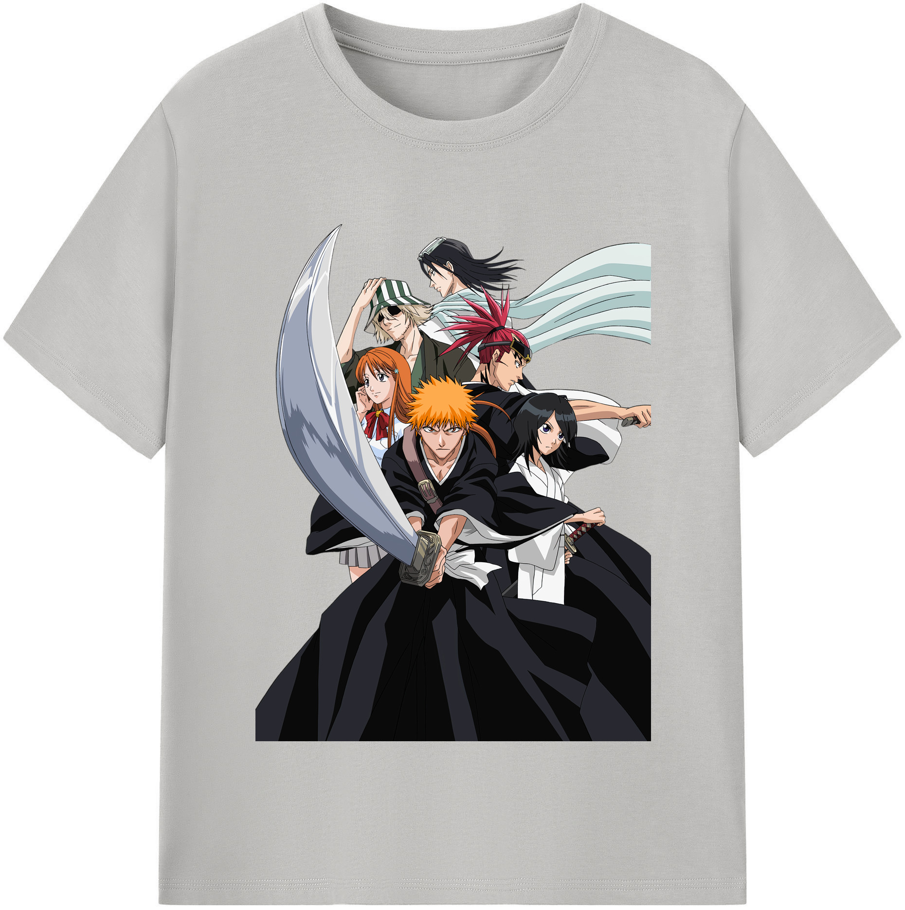 （画像用） ブリーチ 黒崎一護（くろさき いちご）BLEACH Kurosaki Ichigo 綿100％半袖Tシャツ（フロントプリント）