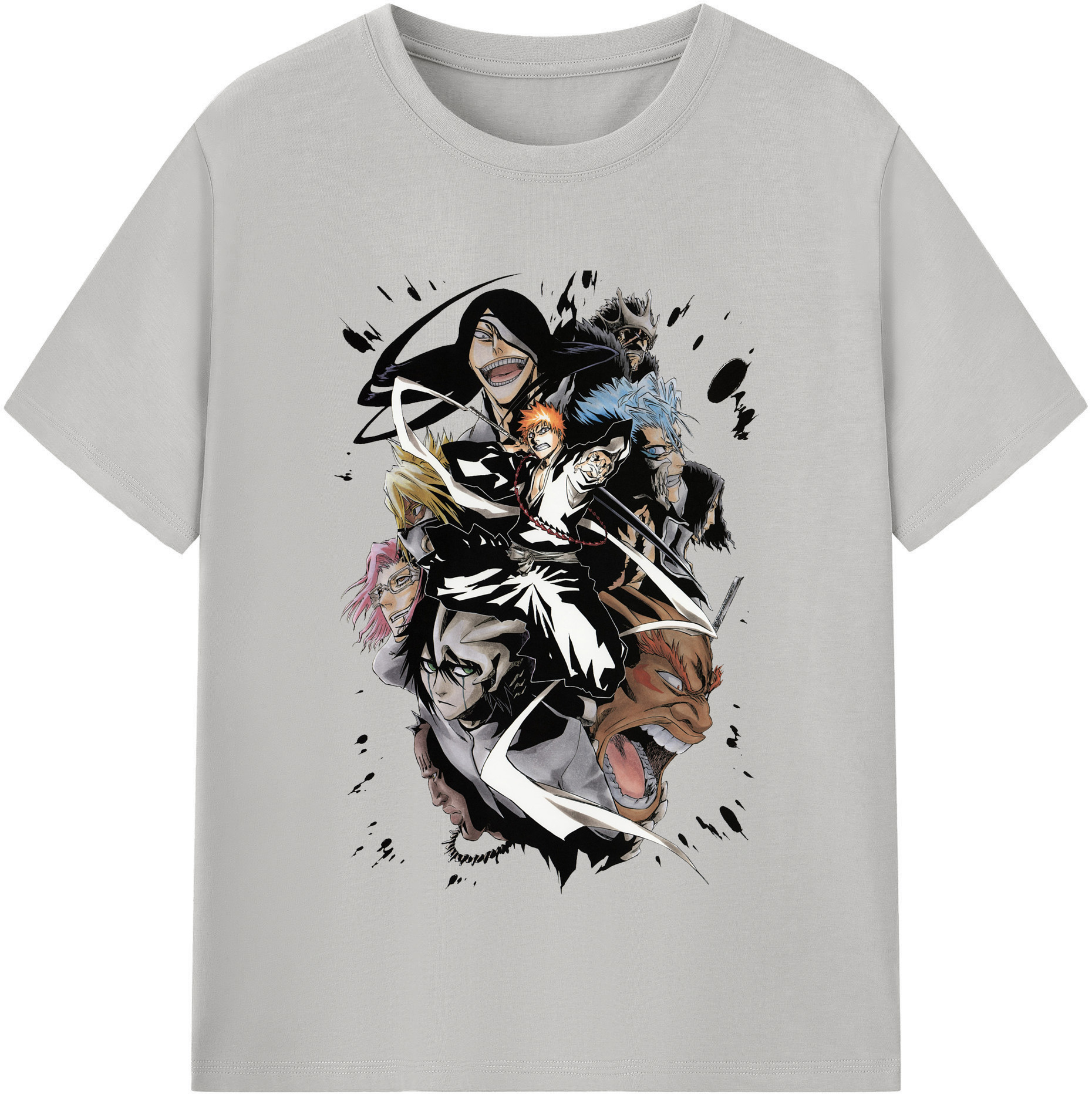 （画像用） ブリーチ 黒崎一護（くろさき いちご）BLEACH Kurosaki Ichigo 綿100％半袖Tシャツ（フロントプリント）