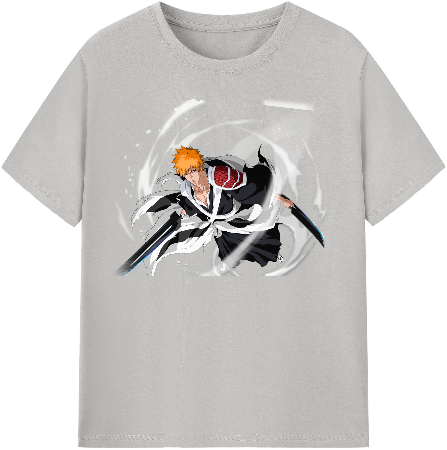 （画像用） ブリーチ 黒崎一護（くろさき いちご）BLEACH Kurosaki Ichigo 綿100％半袖Tシャツ（フロントプリント）