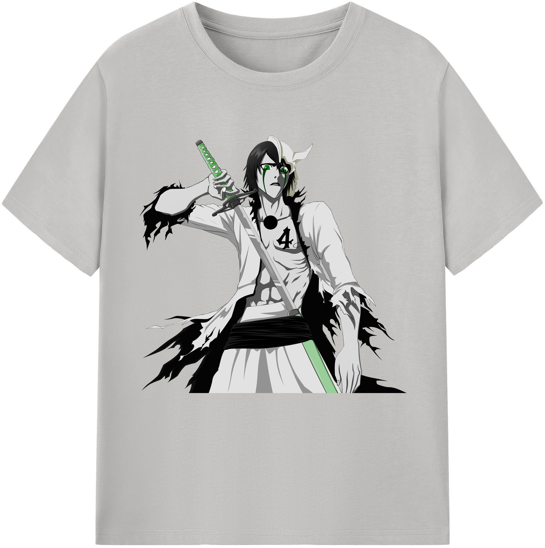 （画像用） ブリーチ ウルキオラ·シファー BLEACH Ulquiorra cifer 綿100％半袖Tシャツ（フロントプリント）