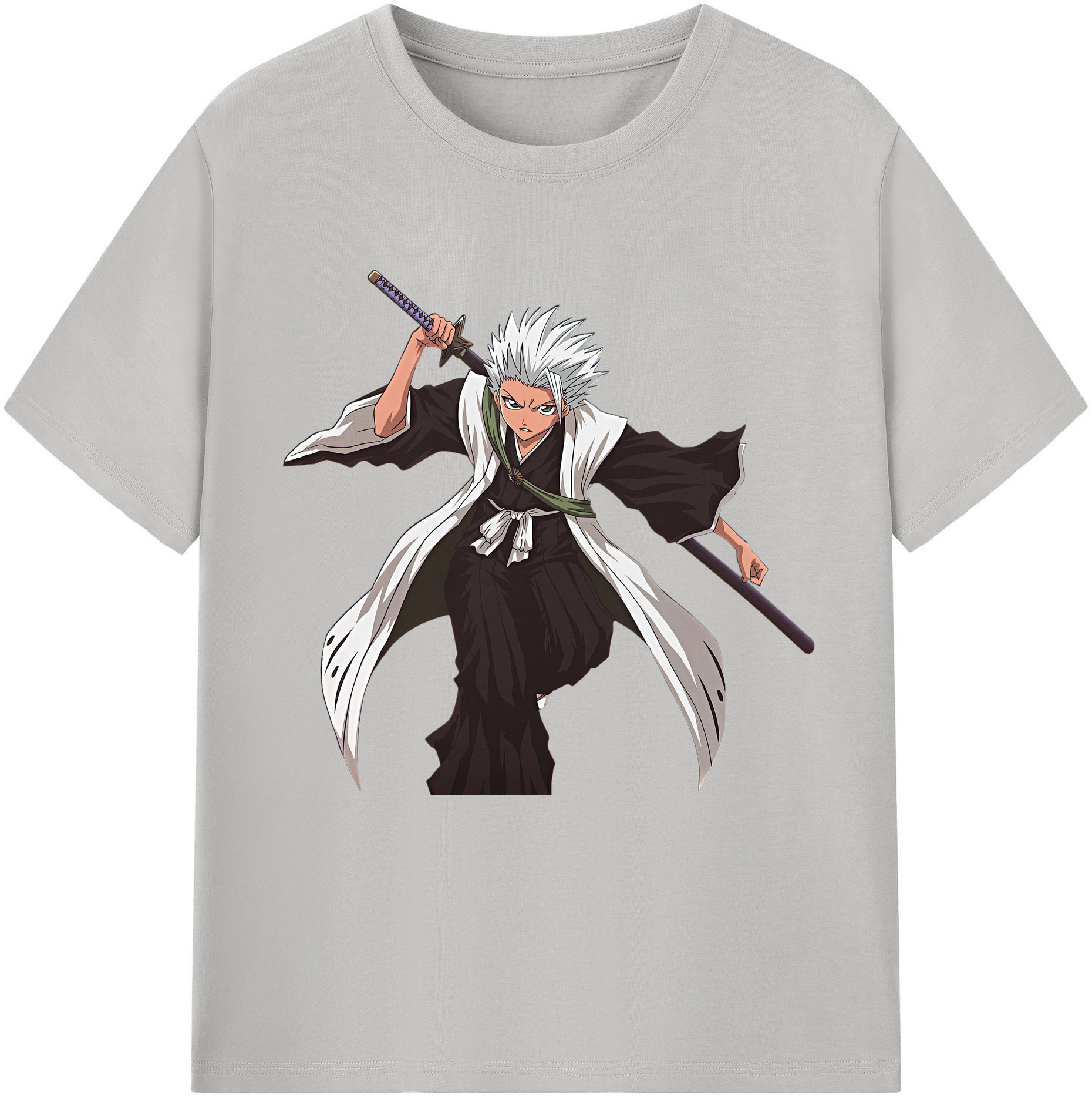 （画像用） ブリーチ 日番谷冬獅郎（ひつがや とうしろう） BLEACH Hitsugaya Toushirou 綿100％半袖Tシャツ（フロントプリント）