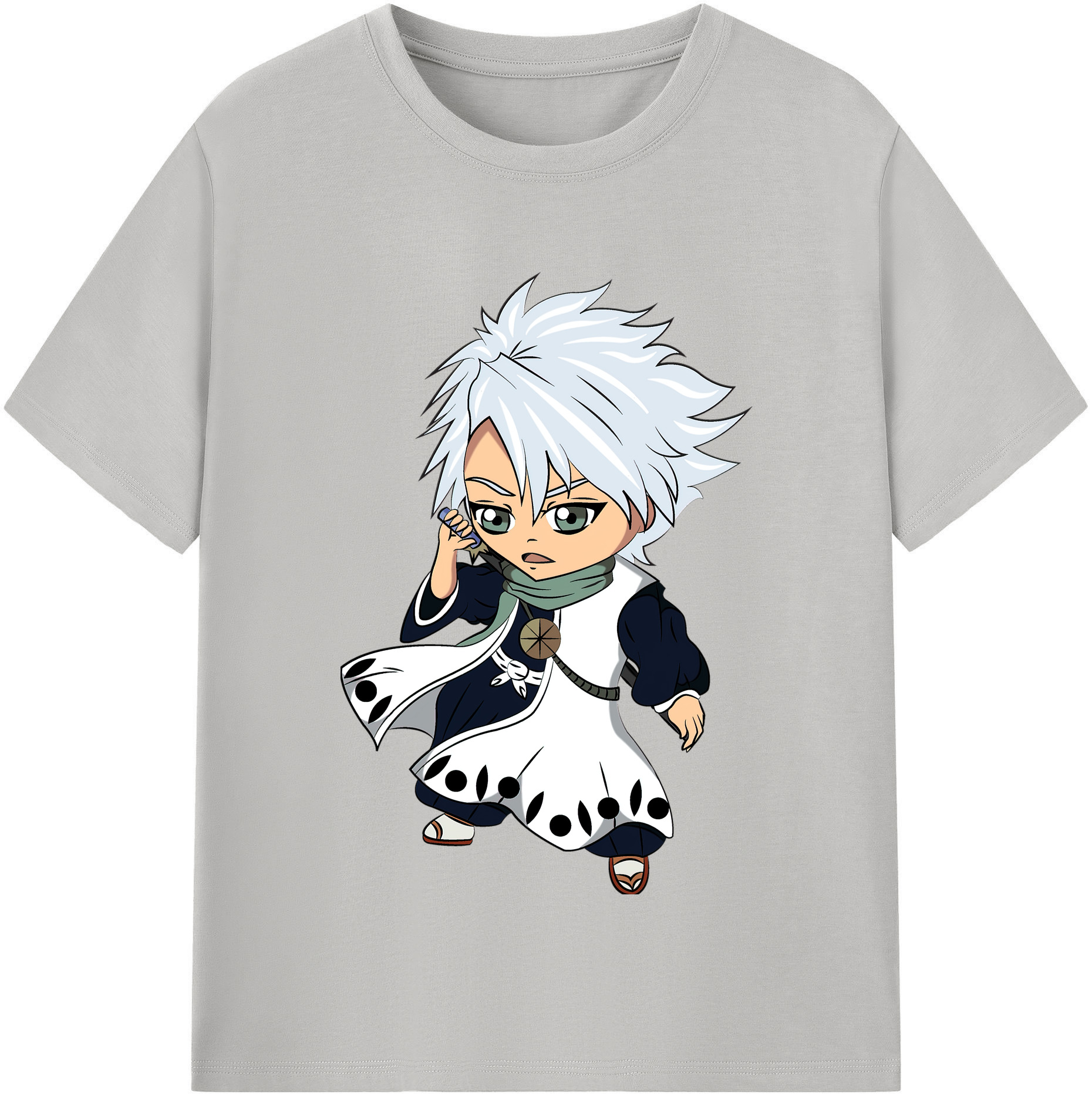 （画像用） ブリーチ 日番谷冬獅郎（ひつがや とうしろう） BLEACH Hitsugaya Toushirou 綿100％半袖Tシャツ（フロントプリント）