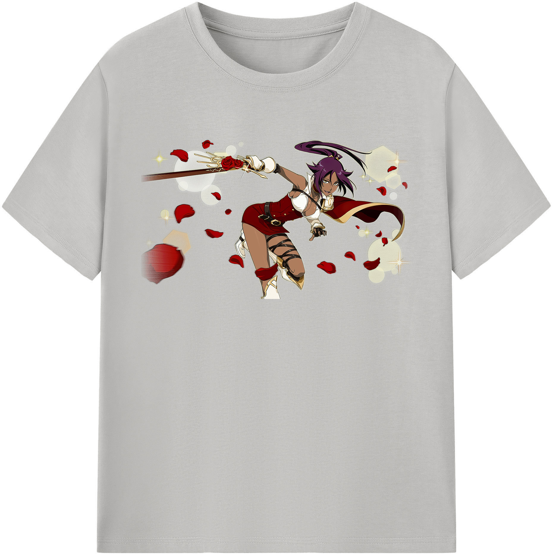 （画像用） ブリーチ 四楓院 夜一（しほういん よるいち） BLEACH Shihouin Yoruichi 綿100％半袖Tシャツ（フロントプリント）