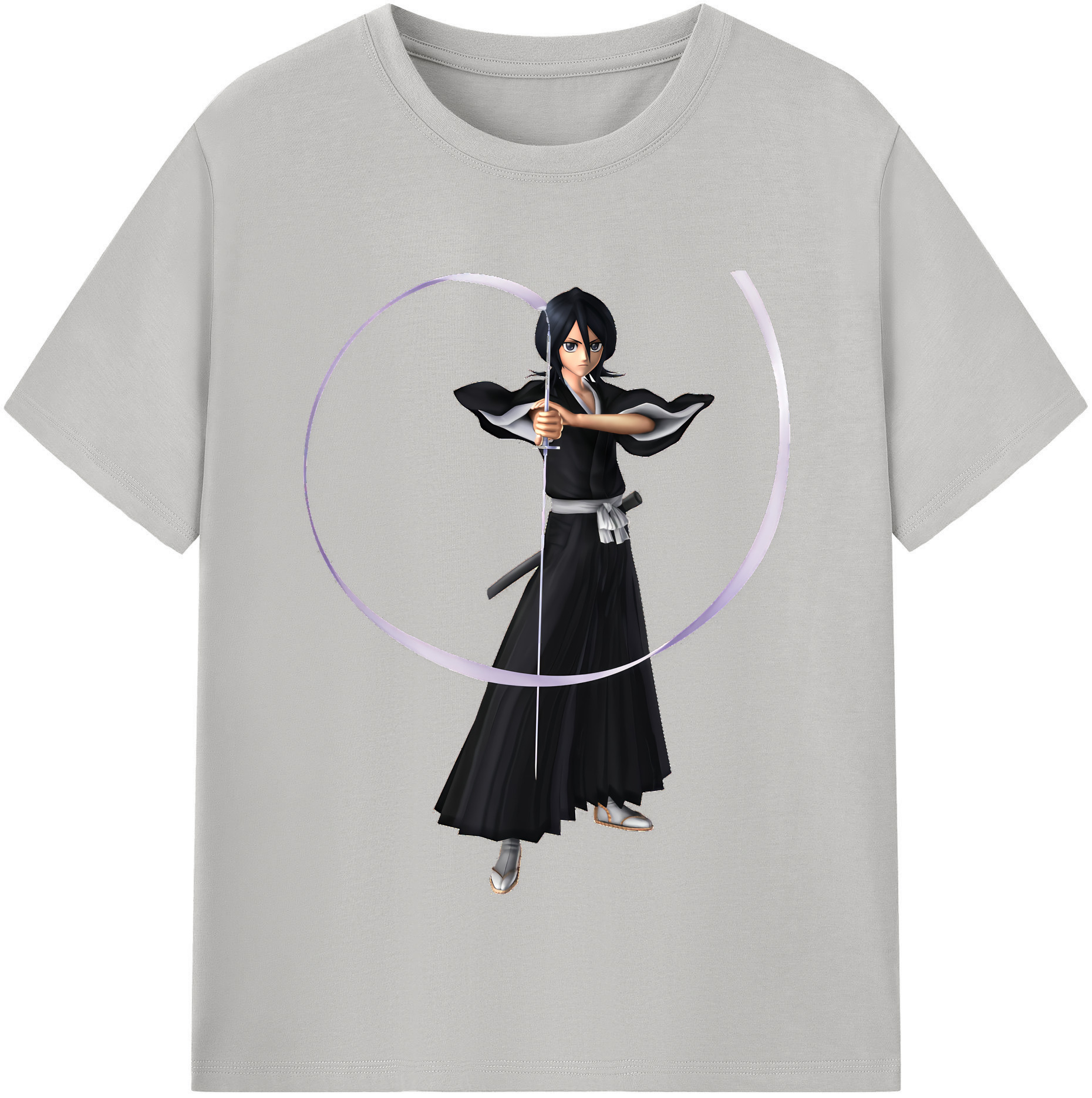 （画像用） ブリーチ 朽木ルキア BLEACH Kuchiki Rukia 綿100％半袖Tシャツ（フロントプリント）
