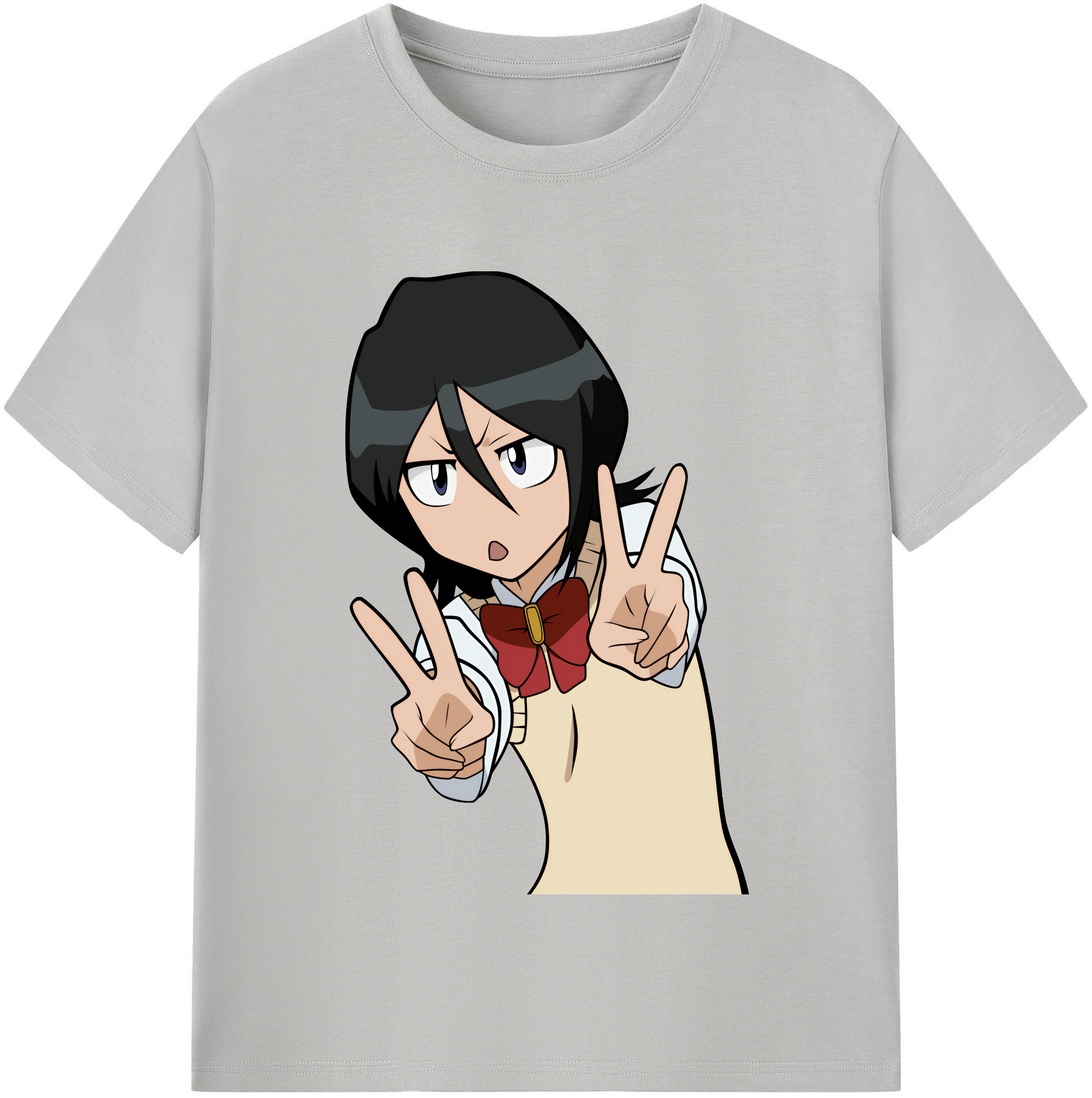 （画像用） ブリーチ 朽木ルキア BLEACH Kuchiki Rukia 綿100％半袖Tシャツ（フロントプリント）