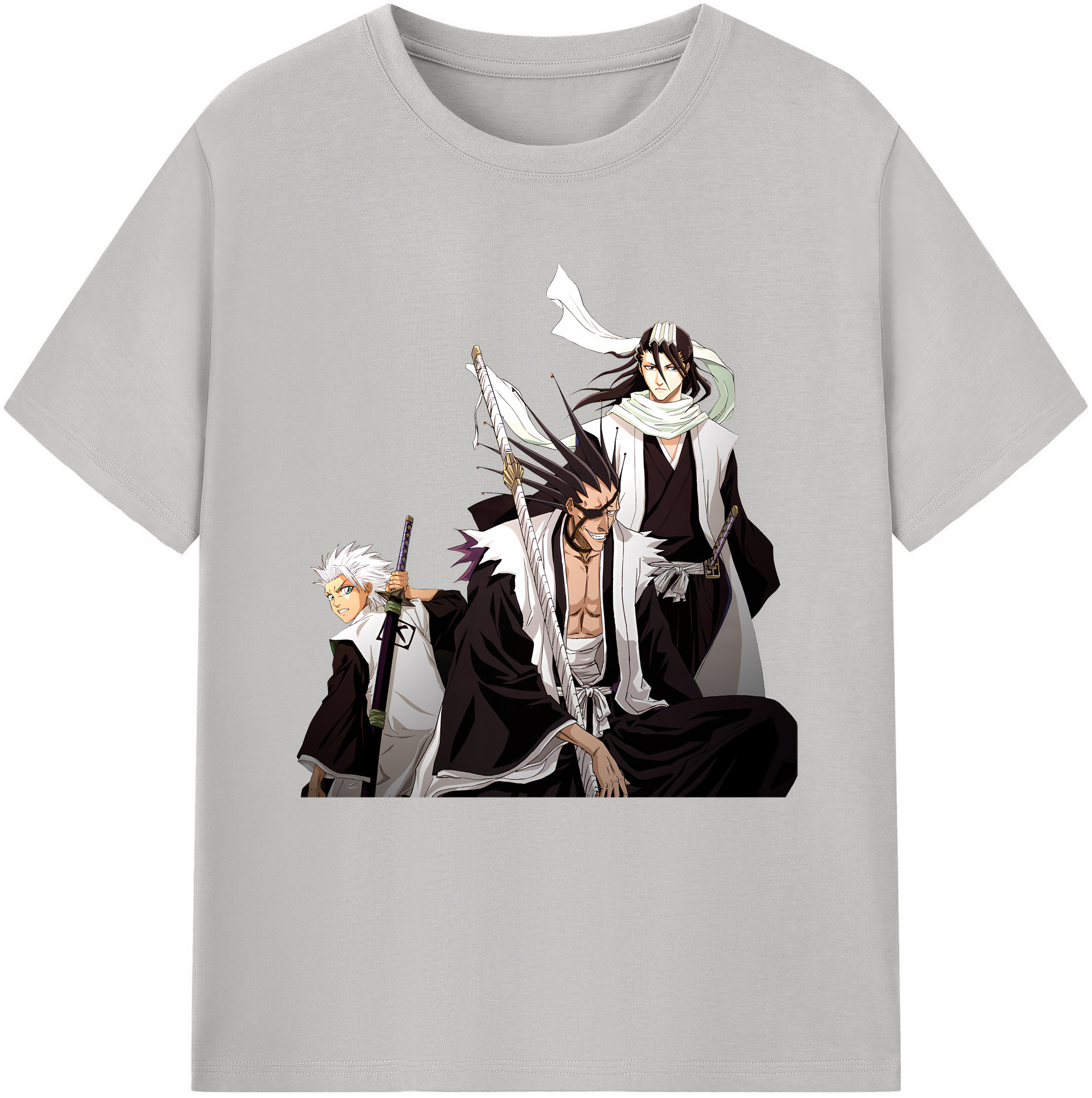 （画像用） ブリーチ ざらき けんぱち BLEACH Zaraki Kenpachi 綿100％半袖Tシャツ（フロントプリント）