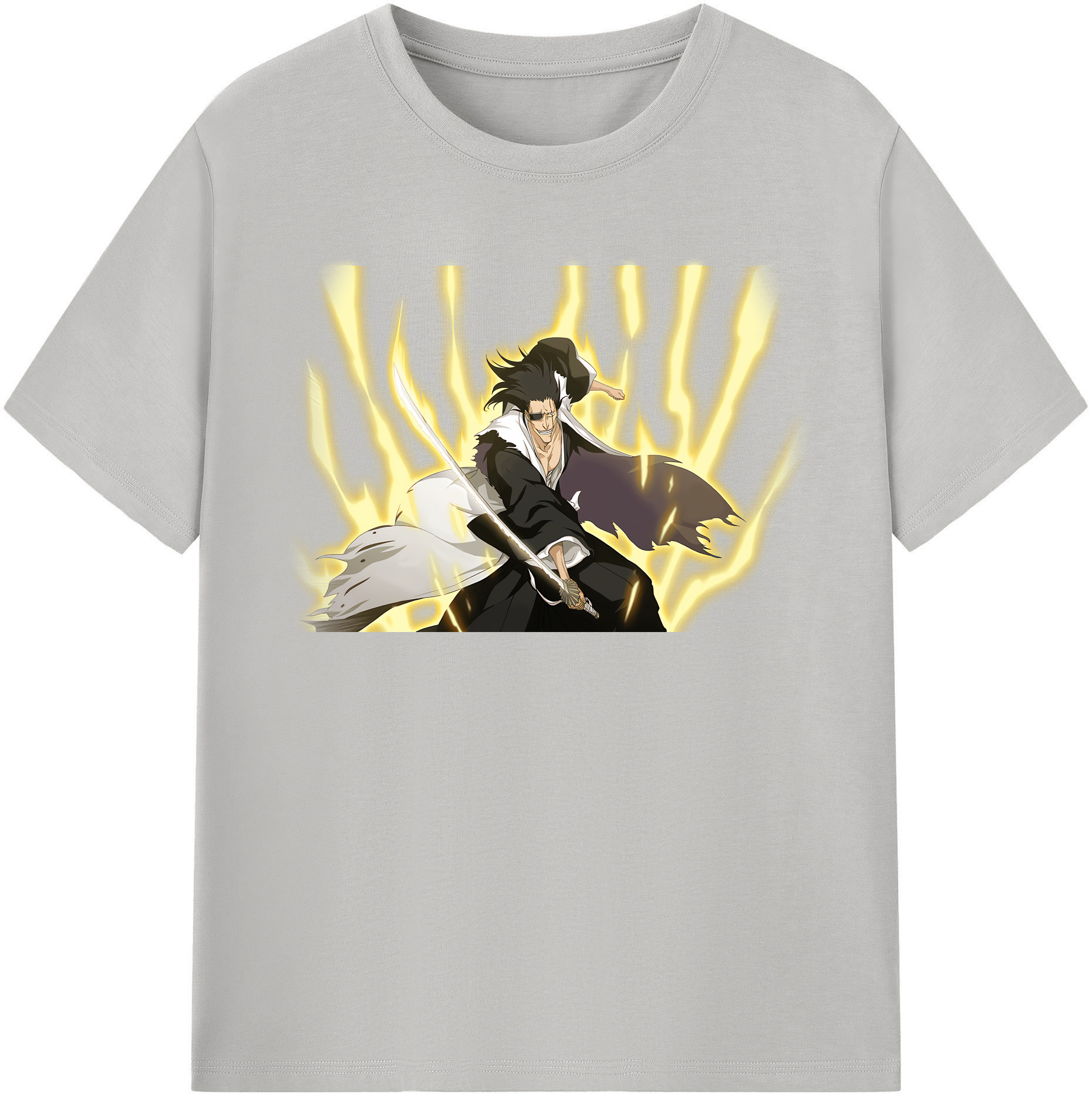 （画像用） ブリーチ ざらき けんぱち BLEACH Zaraki Kenpachi 綿100％半袖Tシャツ（フロントプリント）