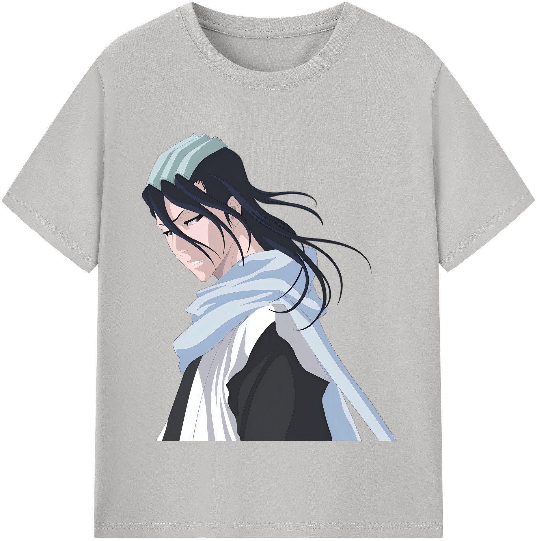 （画像用） ブリーチ くちき びゃくや BLEACH Kuchiki Byakuya 綿100％半袖Tシャツ（フロントプリント）