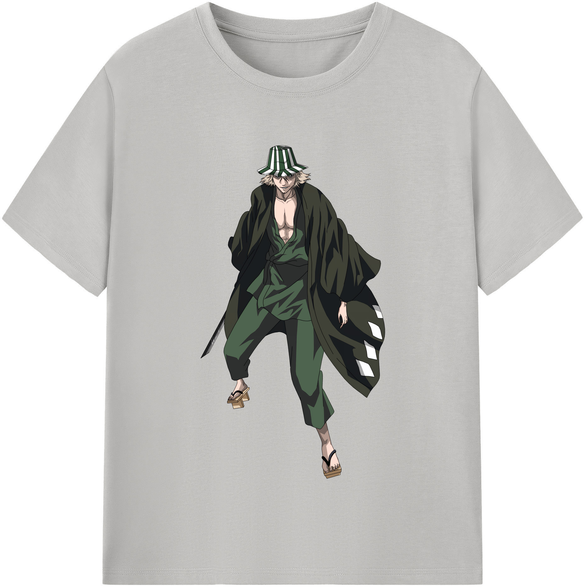 （画像用） "ブリーチ 浦原 喜助（うらはら きすけ） BLEACH Urahara Kisuke " 綿100％半袖Tシャツ（フロントプリント）