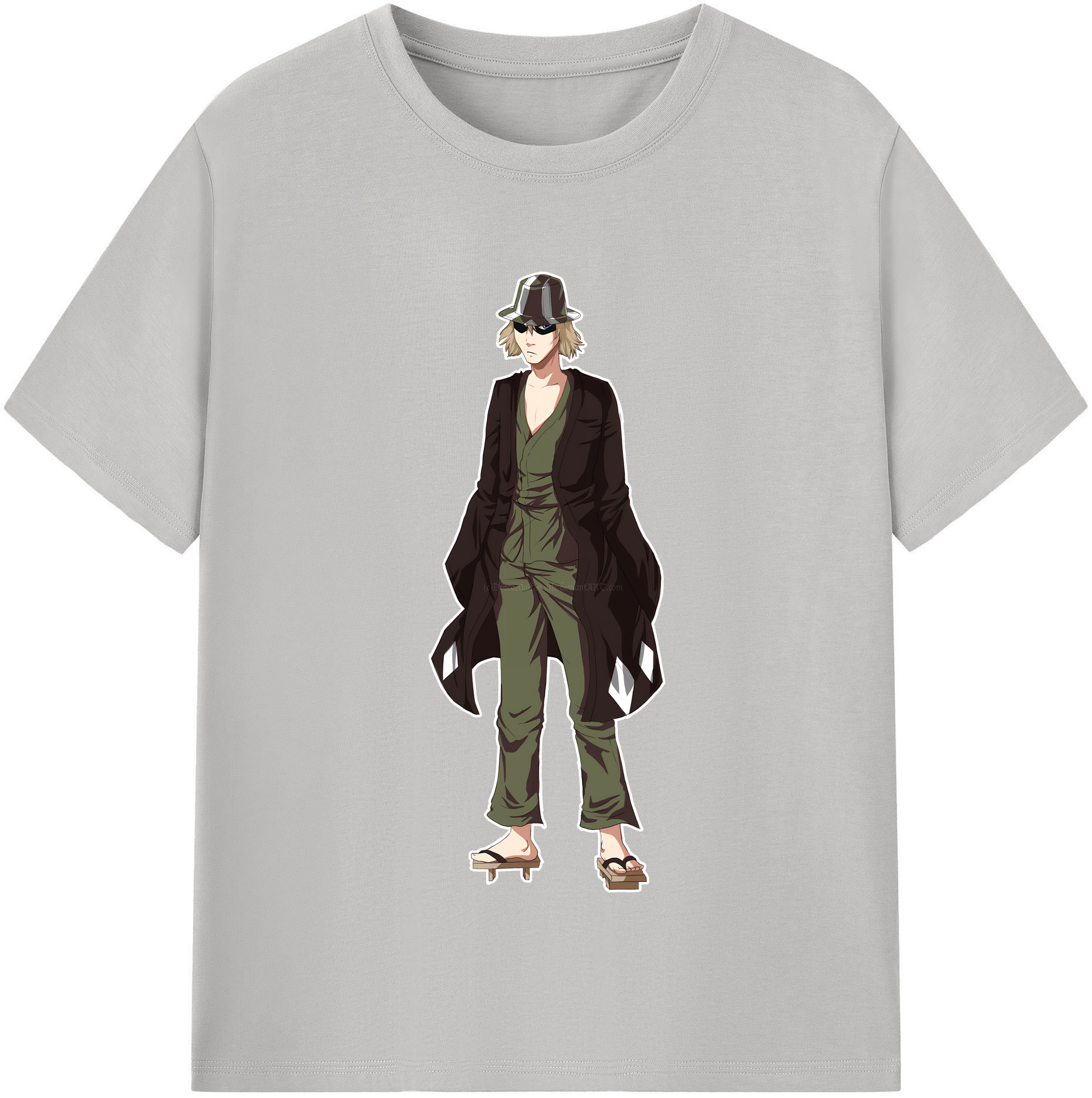 （画像用） "ブリーチ 浦原 喜助（うらはら きすけ） BLEACH Urahara Kisuke " 綿100％半袖Tシャツ（フロントプリント）