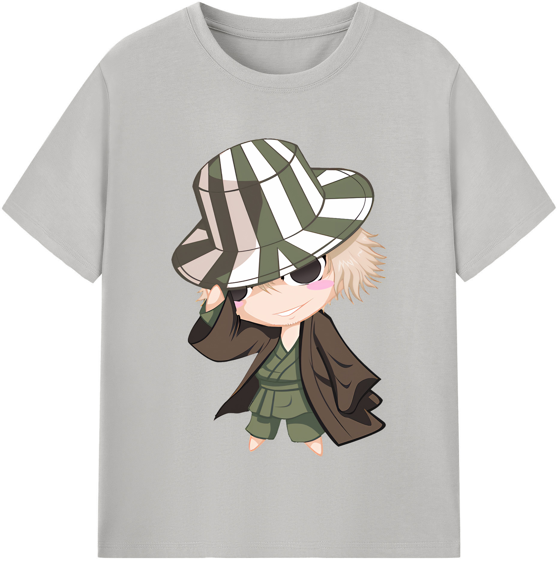 （画像用） "ブリーチ 浦原 喜助（うらはら きすけ） BLEACH Urahara Kisuke " 綿100％半袖Tシャツ（フロントプリント）