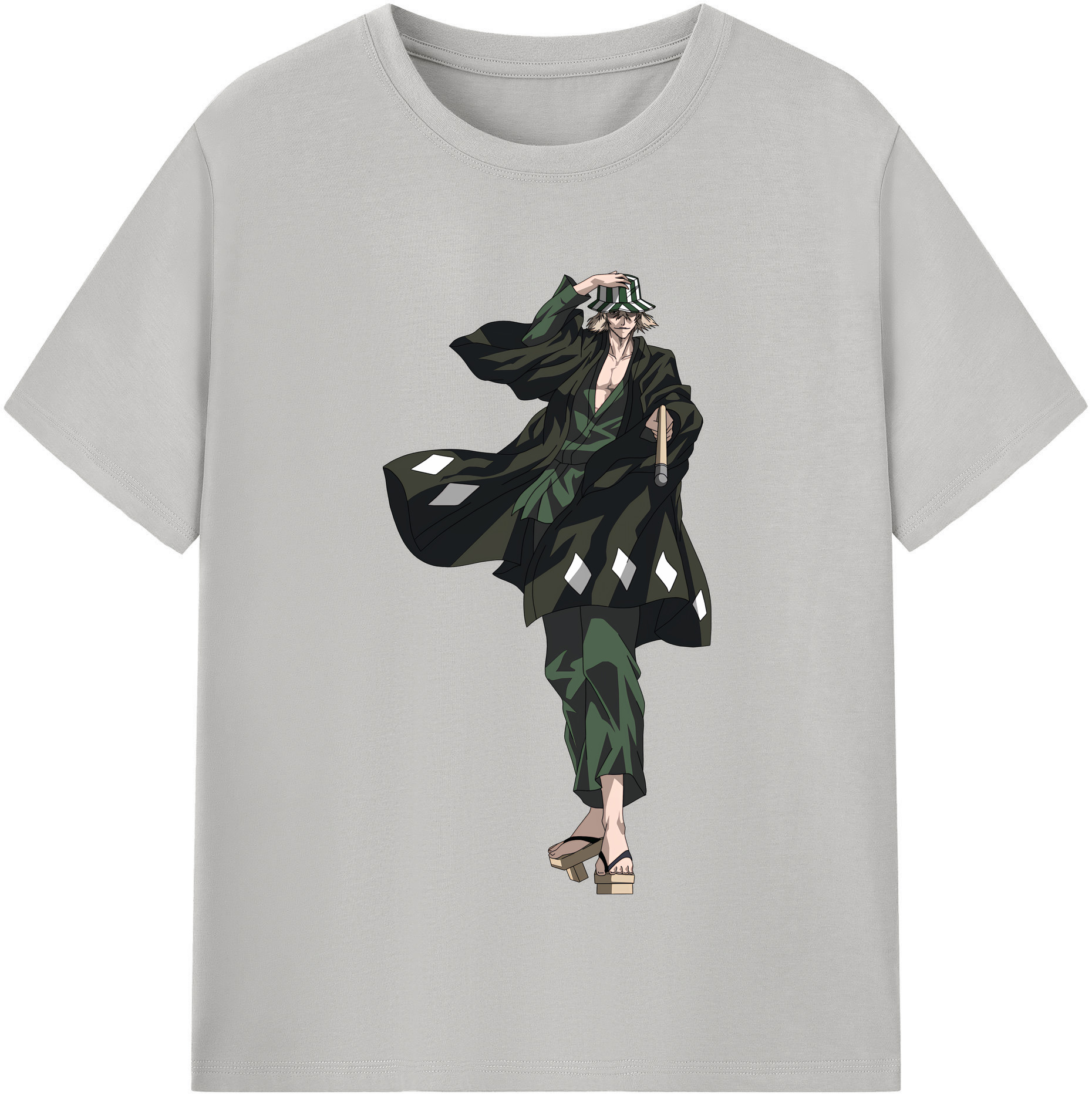 （画像用） "ブリーチ 浦原 喜助（うらはら きすけ） BLEACH Urahara Kisuke " 綿100％半袖Tシャツ（フロントプリント）