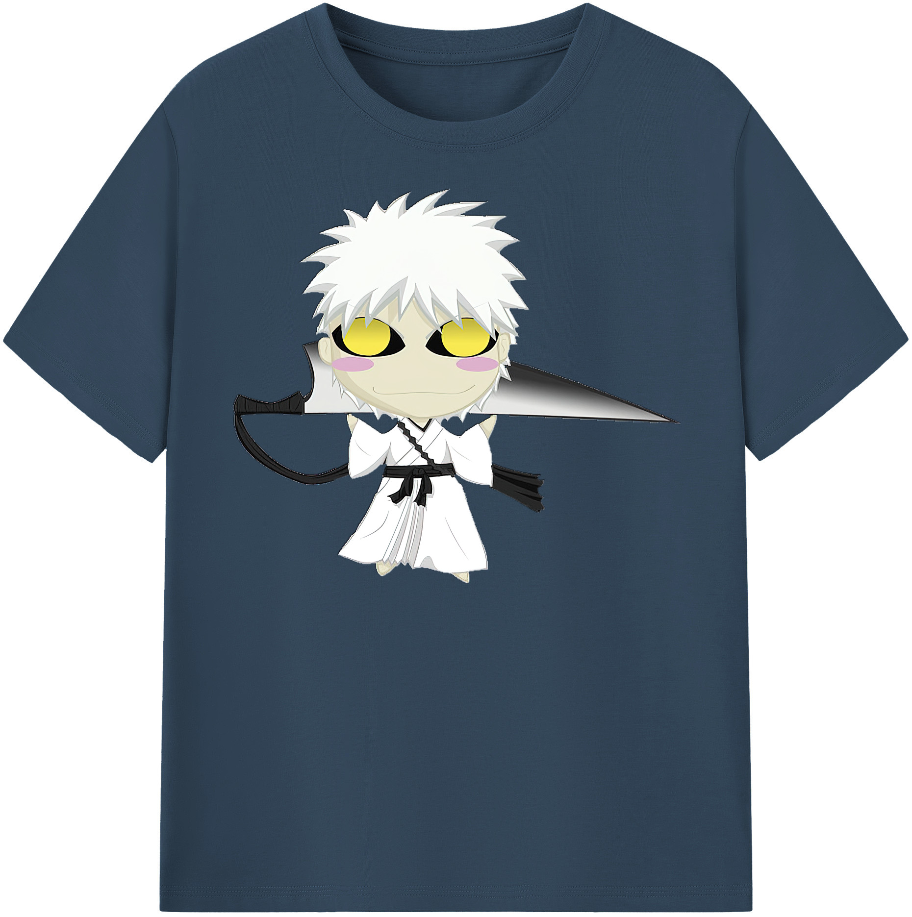 （画像用） ブリーチ 黒崎一護（くろさき いちご）BLEACH Kurosaki Ichigo 綿100％半袖Tシャツ（フロントプリント）