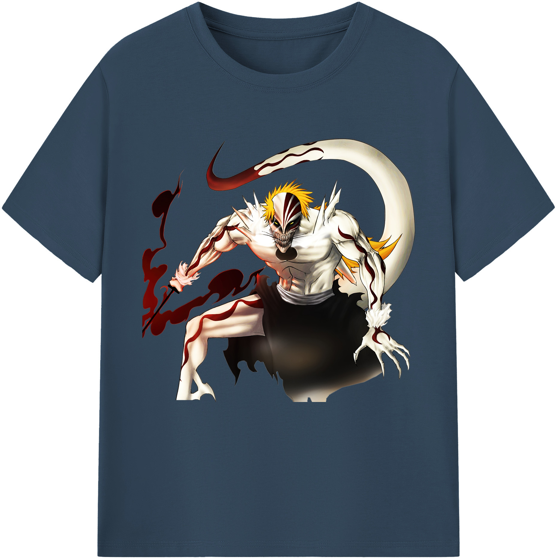 （画像用） ブリーチ 黒崎一護（くろさき いちご）BLEACH Kurosaki Ichigo 綿100％半袖Tシャツ（フロントプリント）