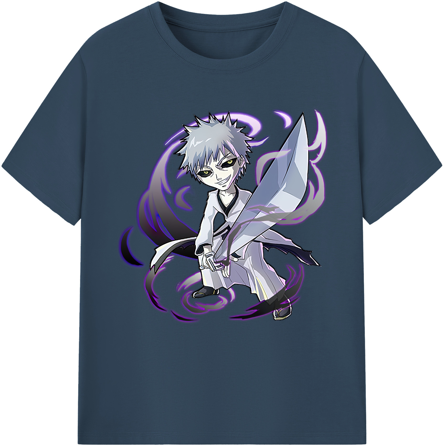 （画像用） ブリーチ 黒崎一護（くろさき いちご）BLEACH Kurosaki Ichigo 綿100％半袖Tシャツ（フロントプリント）