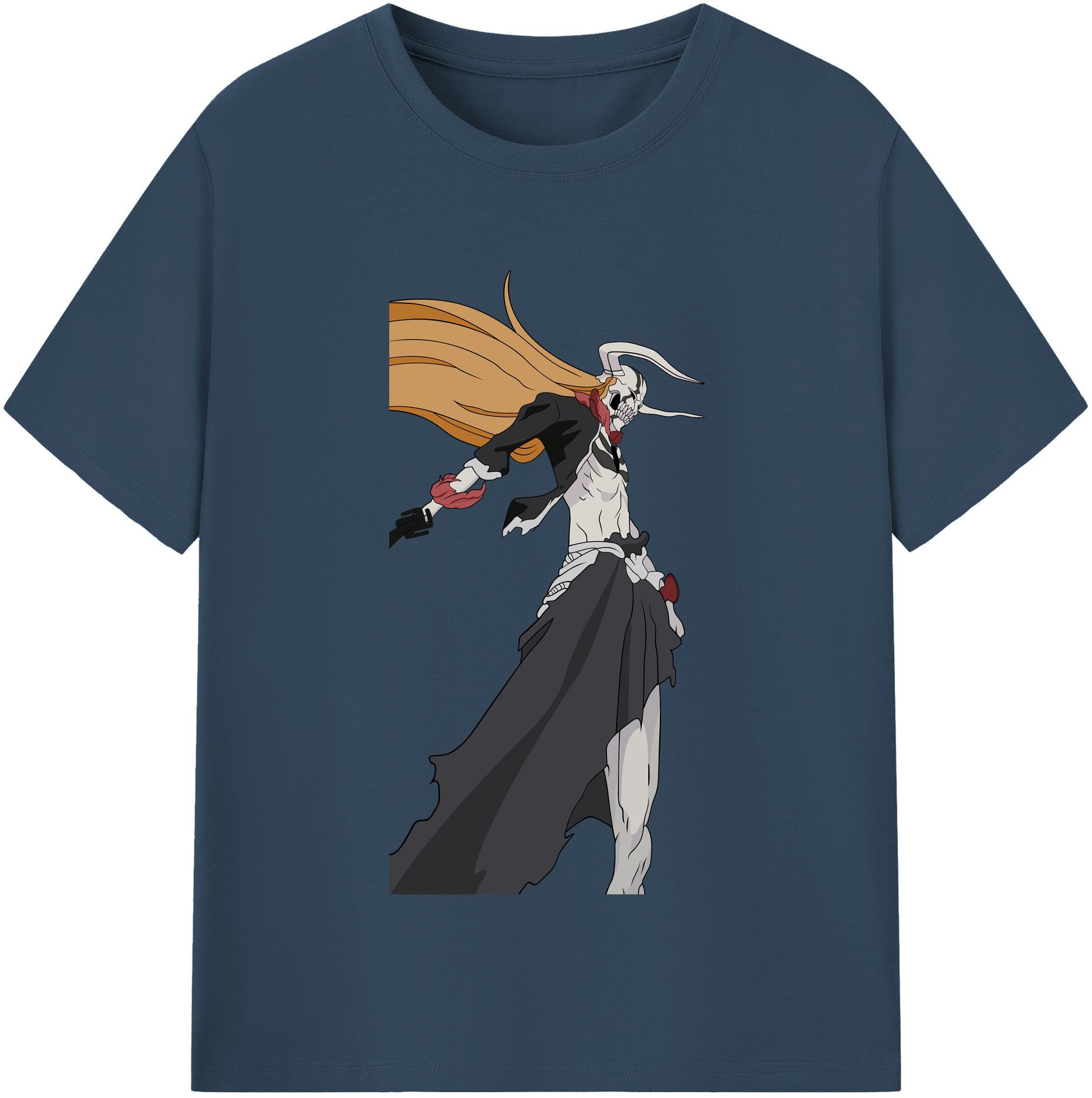 （画像用） ブリーチ 黒崎一護（くろさき いちご）BLEACH Kurosaki Ichigo 綿100％半袖Tシャツ（フロントプリント）