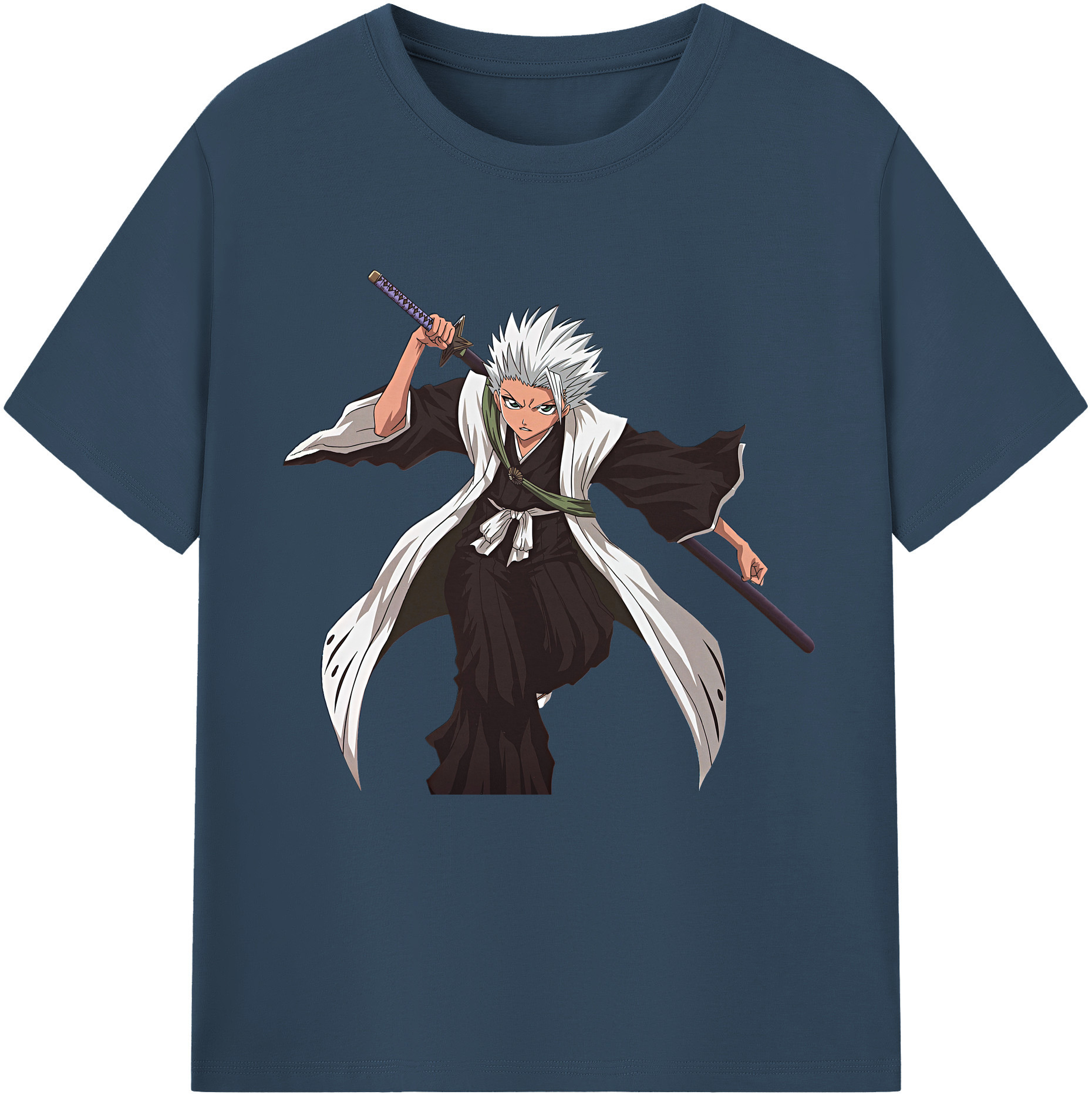 （画像用） ブリーチ 日番谷冬獅郎（ひつがや とうしろう） BLEACH Hitsugaya Toushirou 綿100％半袖Tシャツ（フロントプリント）