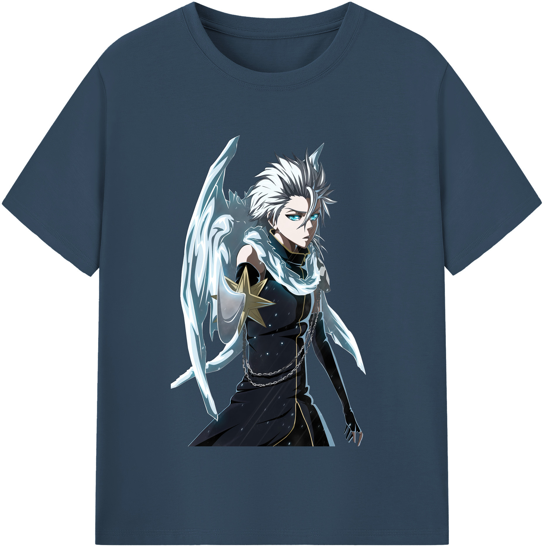（画像用） ブリーチ 日番谷冬獅郎（ひつがや とうしろう） BLEACH Hitsugaya Toushirou 綿100％半袖Tシャツ（フロントプリント）