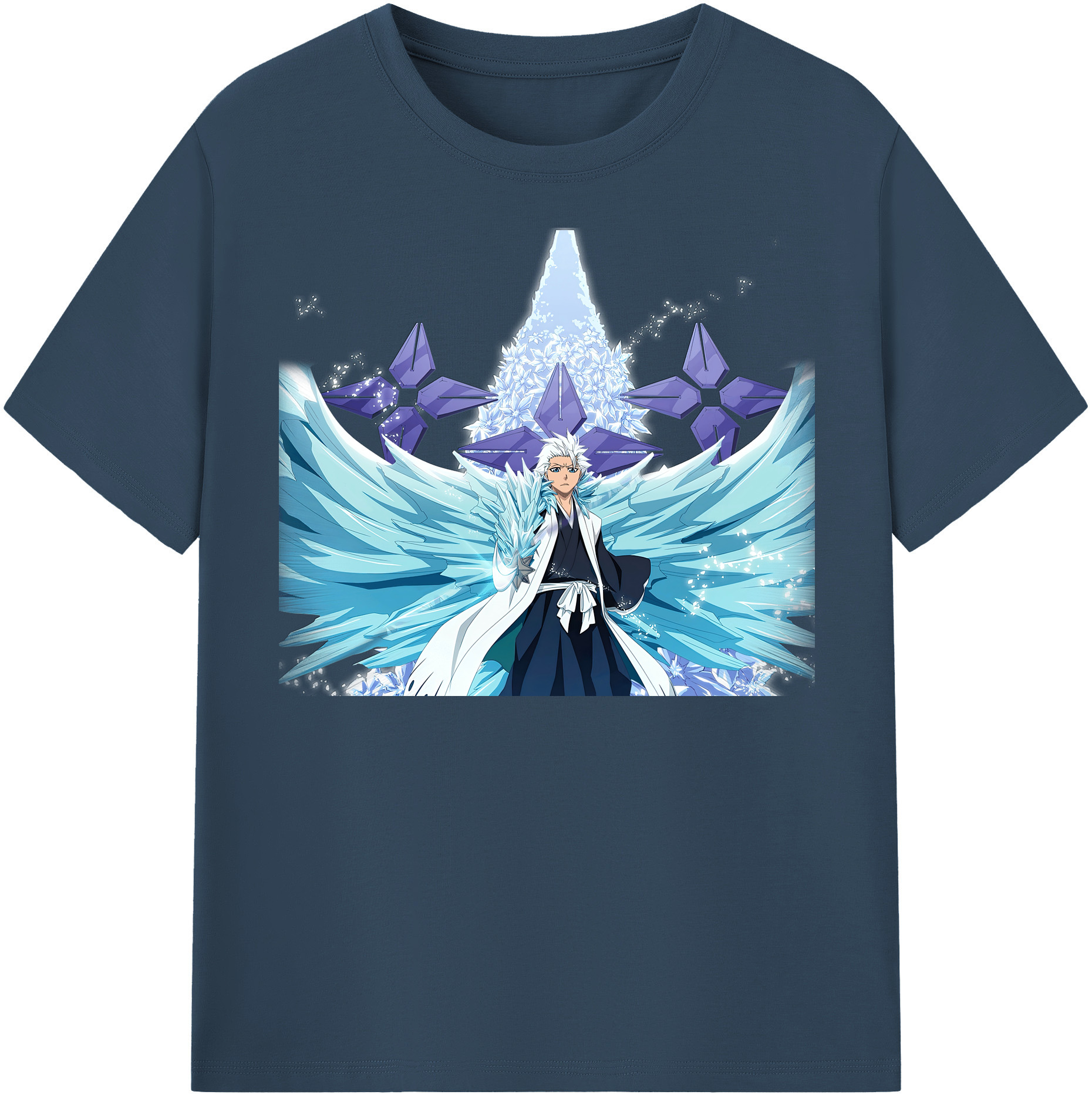 （画像用） ブリーチ 日番谷冬獅郎（ひつがや とうしろう） BLEACH Hitsugaya Toushirou 綿100％半袖Tシャツ（フロントプリント）