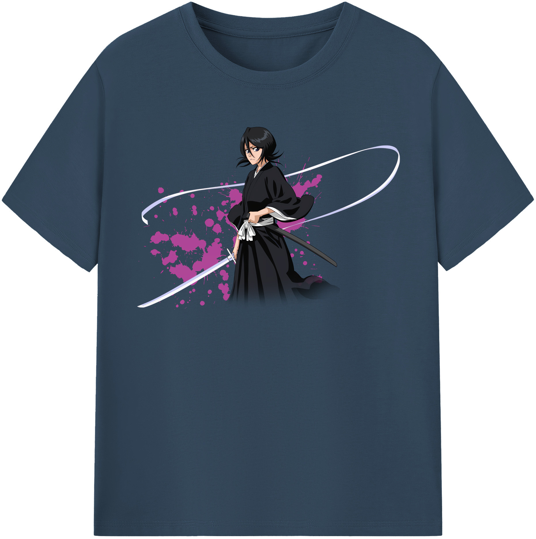 （画像用） ブリーチ 朽木ルキア BLEACH Kuchiki Rukia 綿100％半袖Tシャツ（フロントプリント）