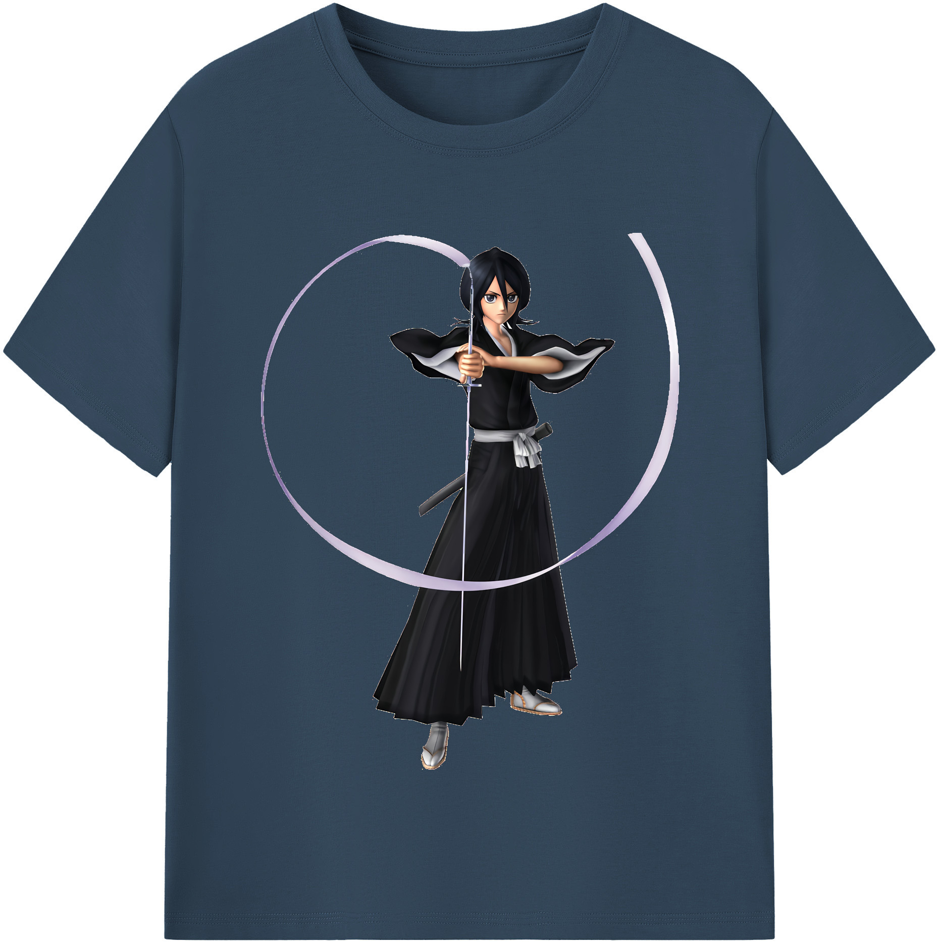 （画像用） ブリーチ 朽木ルキア BLEACH Kuchiki Rukia 綿100％半袖Tシャツ（フロントプリント）