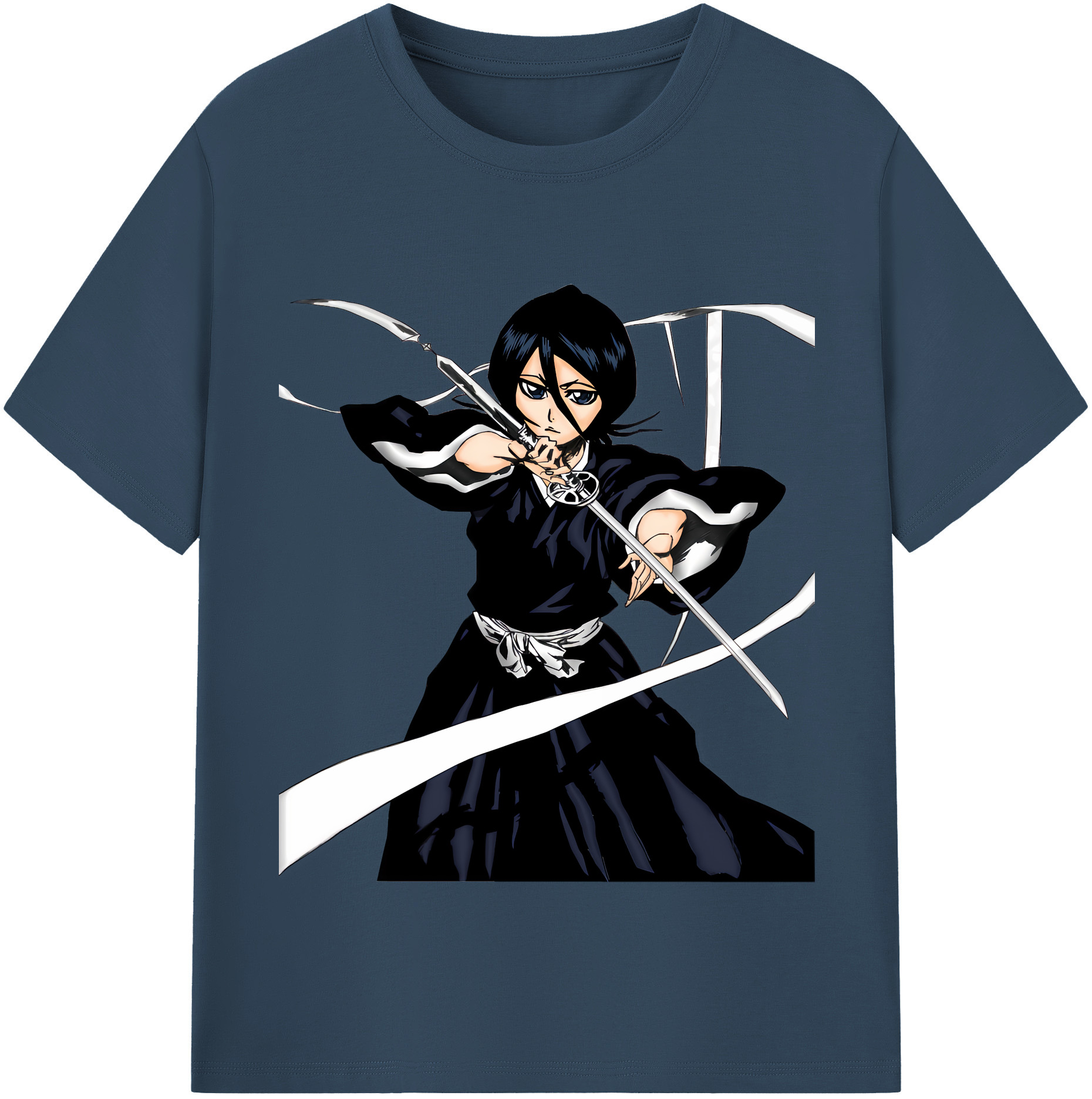 （画像用） ブリーチ 朽木ルキア BLEACH Kuchiki Rukia 綿100％半袖Tシャツ（フロントプリント）