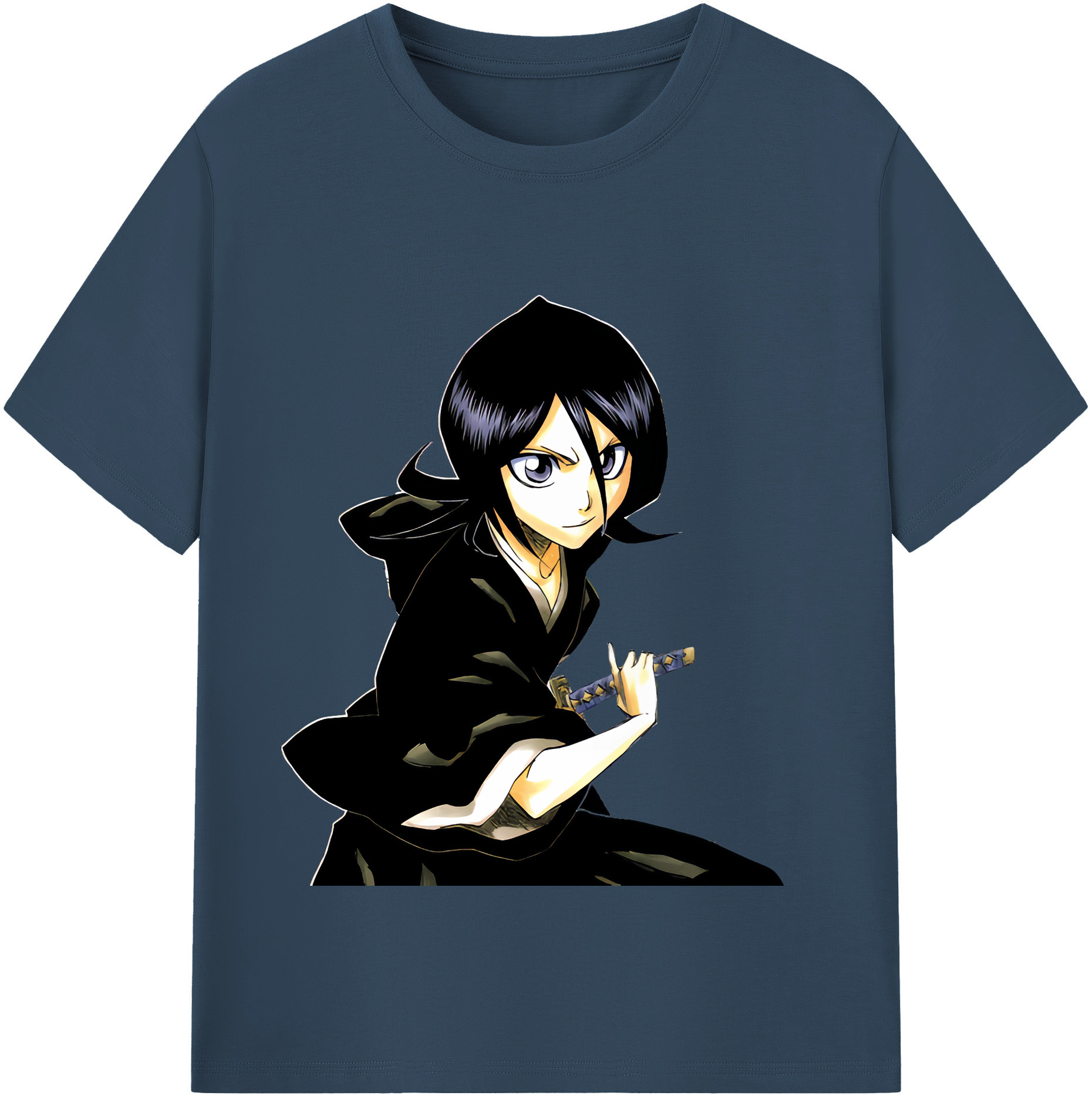 （画像用） ブリーチ 朽木ルキア BLEACH Kuchiki Rukia 綿100％半袖Tシャツ（フロントプリント）