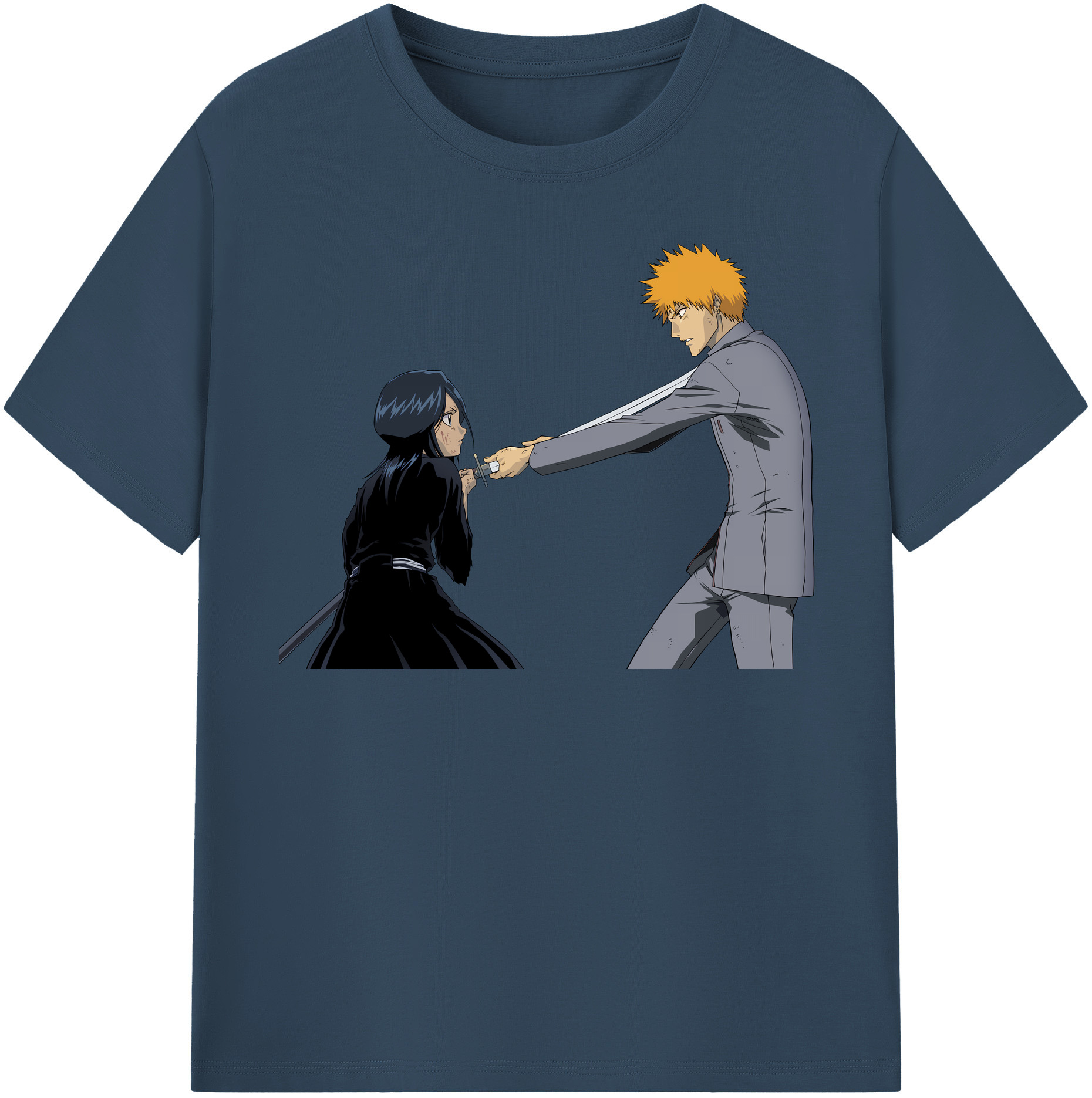 （画像用） ブリーチ 朽木ルキア BLEACH Kuchiki Rukia 綿100％半袖Tシャツ（フロントプリント）