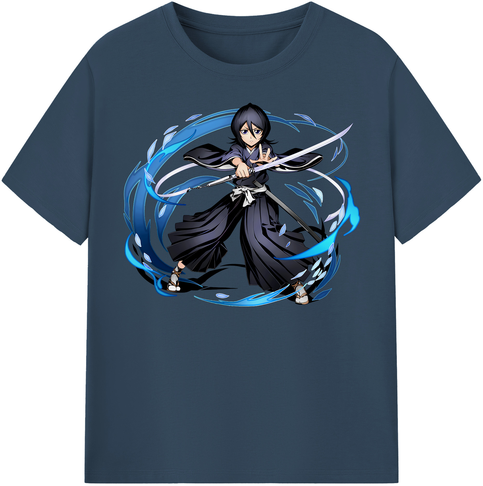 （画像用） ブリーチ 朽木ルキア BLEACH Kuchiki Rukia 綿100％半袖Tシャツ（フロントプリント）