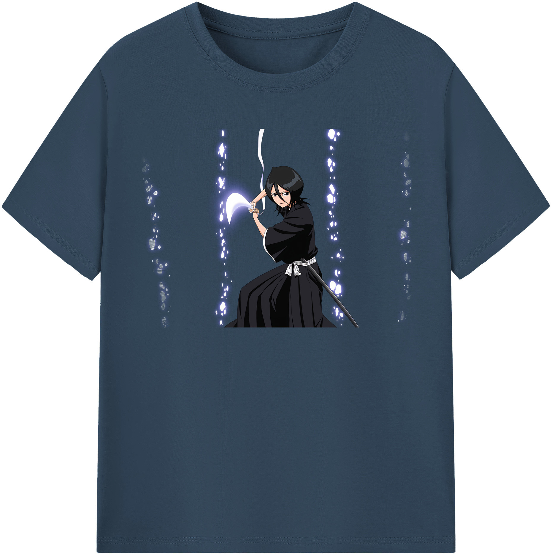 （画像用） ブリーチ 朽木ルキア BLEACH Kuchiki Rukia 綿100％半袖Tシャツ（フロントプリント）