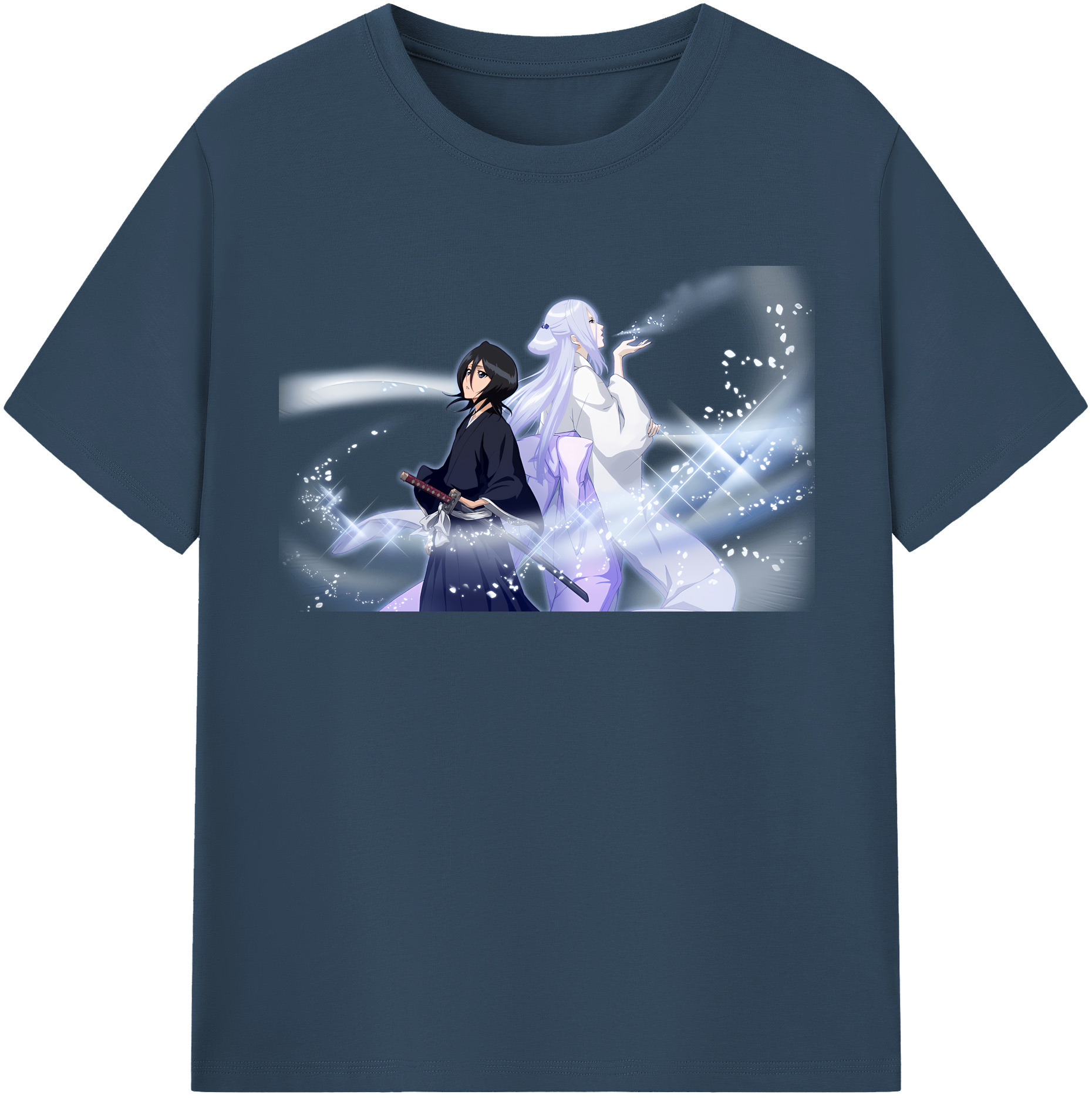 （画像用） ブリーチ 朽木ルキア BLEACH Kuchiki Rukia 綿100％半袖Tシャツ（フロントプリント）