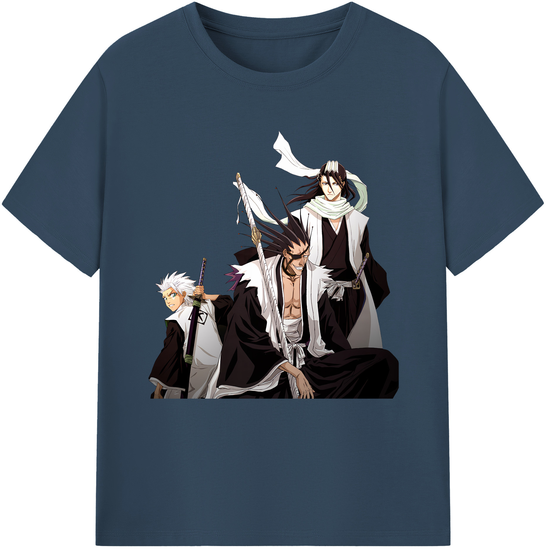 （画像用） ブリーチ ざらき けんぱち BLEACH Zaraki Kenpachi 綿100％半袖Tシャツ（フロントプリント）