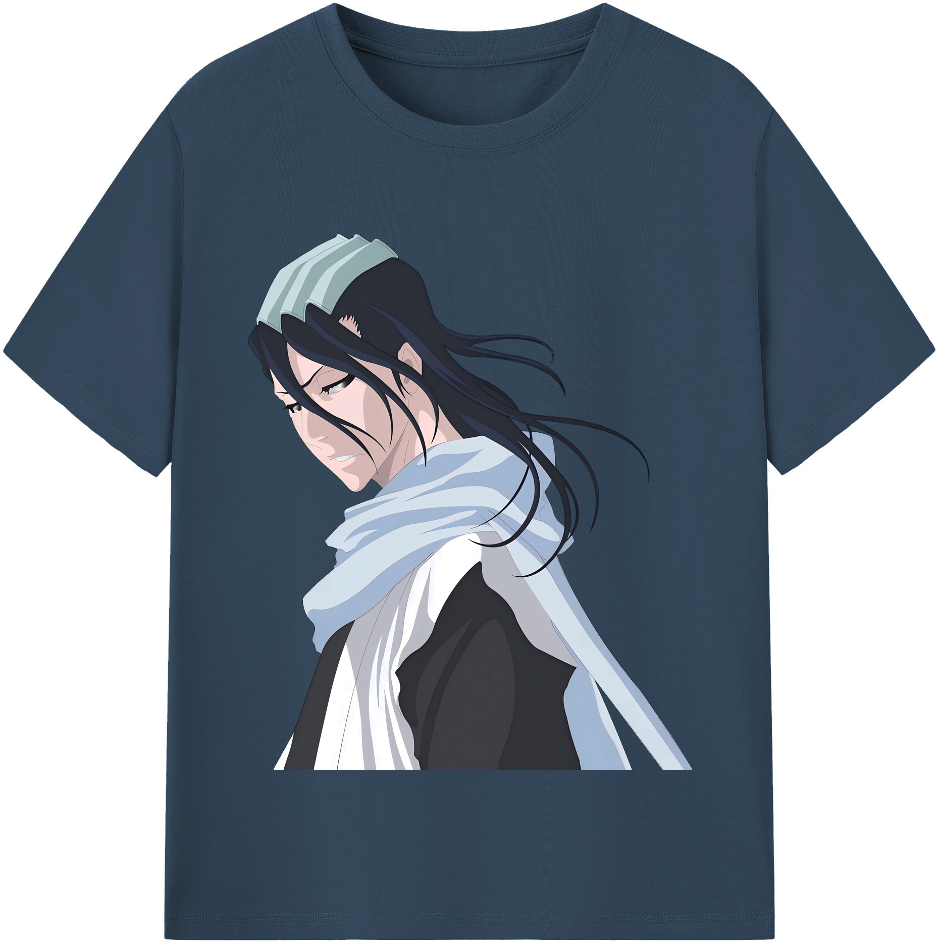 （画像用） ブリーチ くちき びゃくや BLEACH Kuchiki Byakuya 綿100％半袖Tシャツ（フロントプリント）